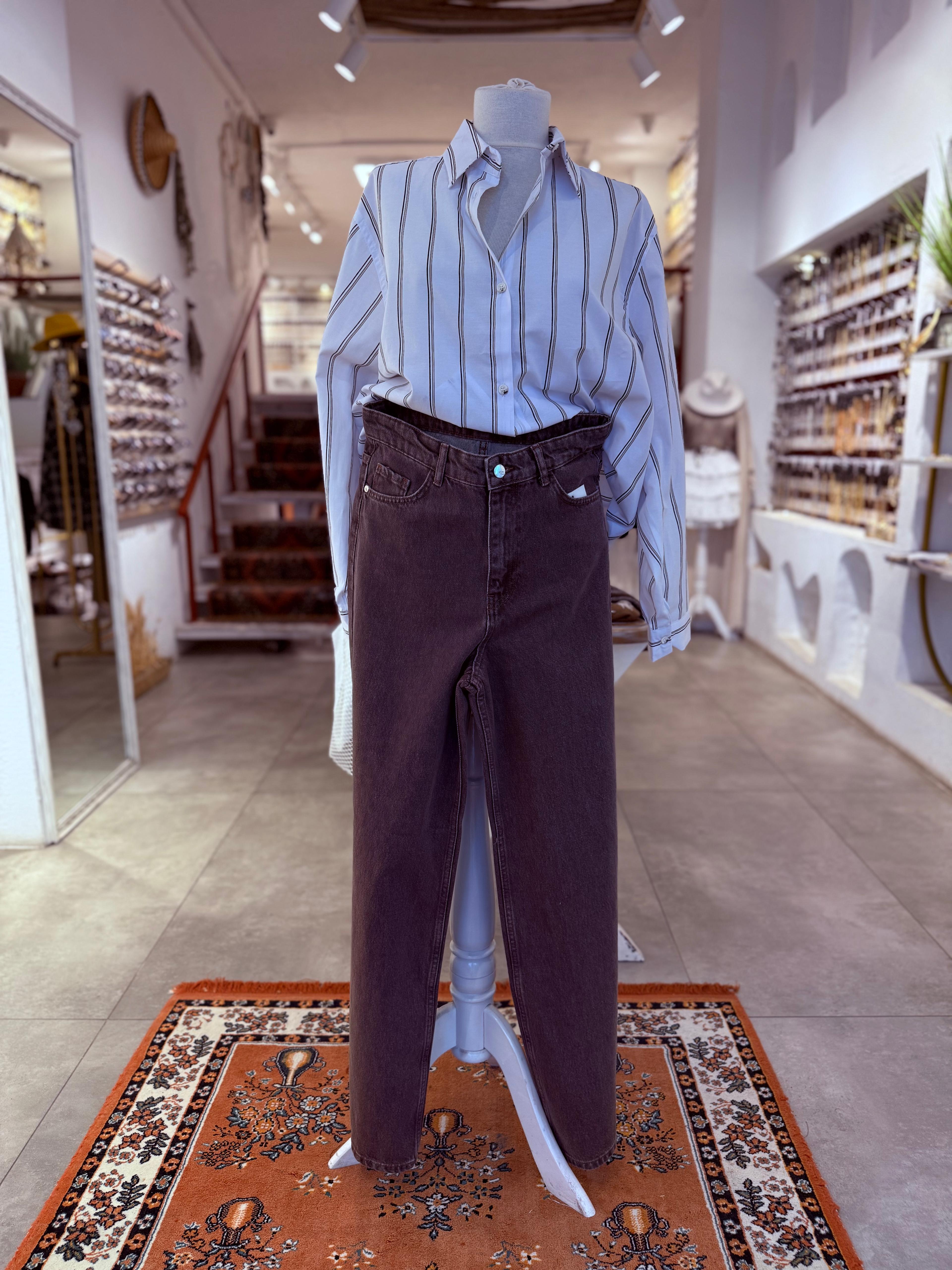 Kahverengi Denim Pantolon