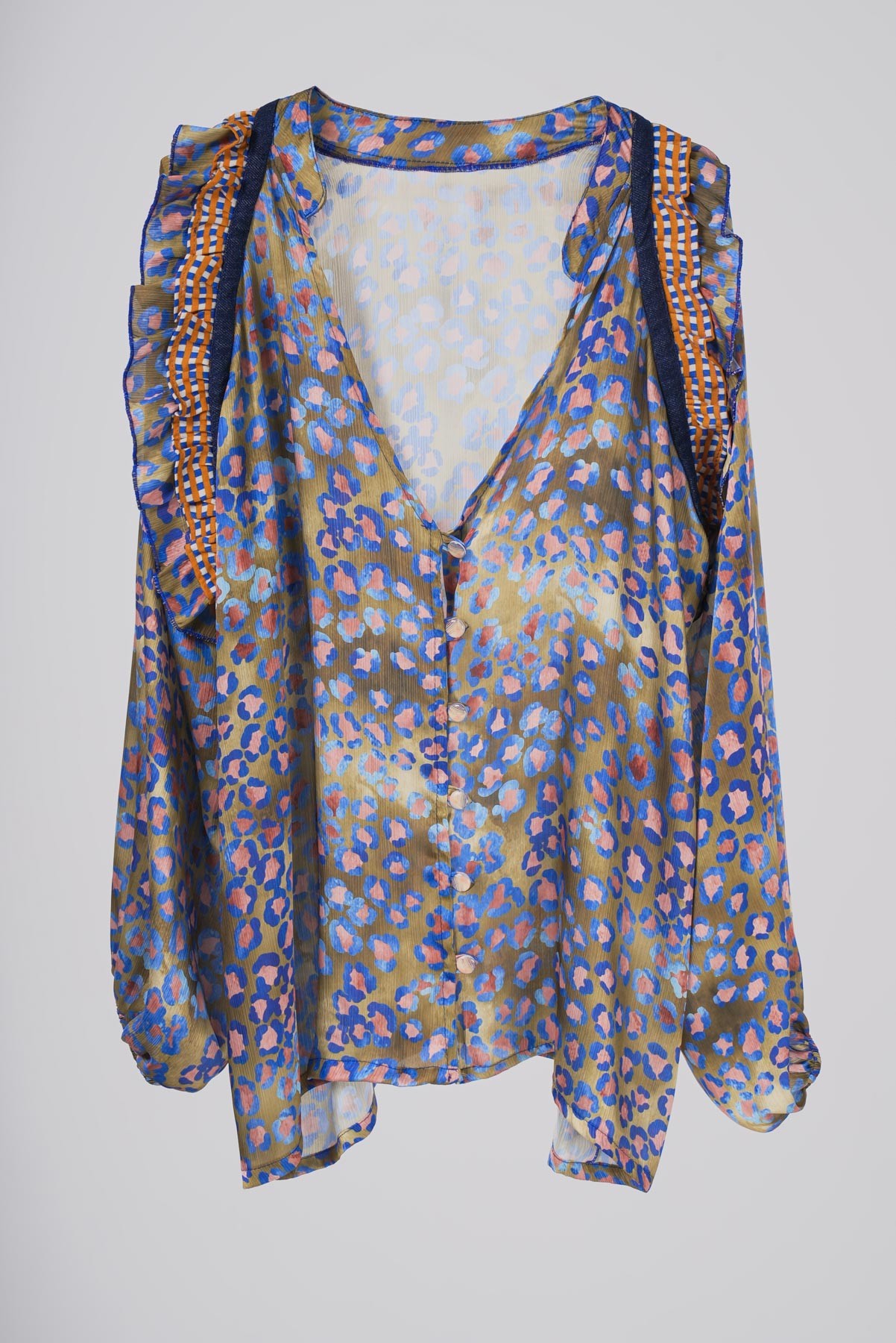 Sanat Esintisi | Fırfır Detaylı Oversize Gömlek
