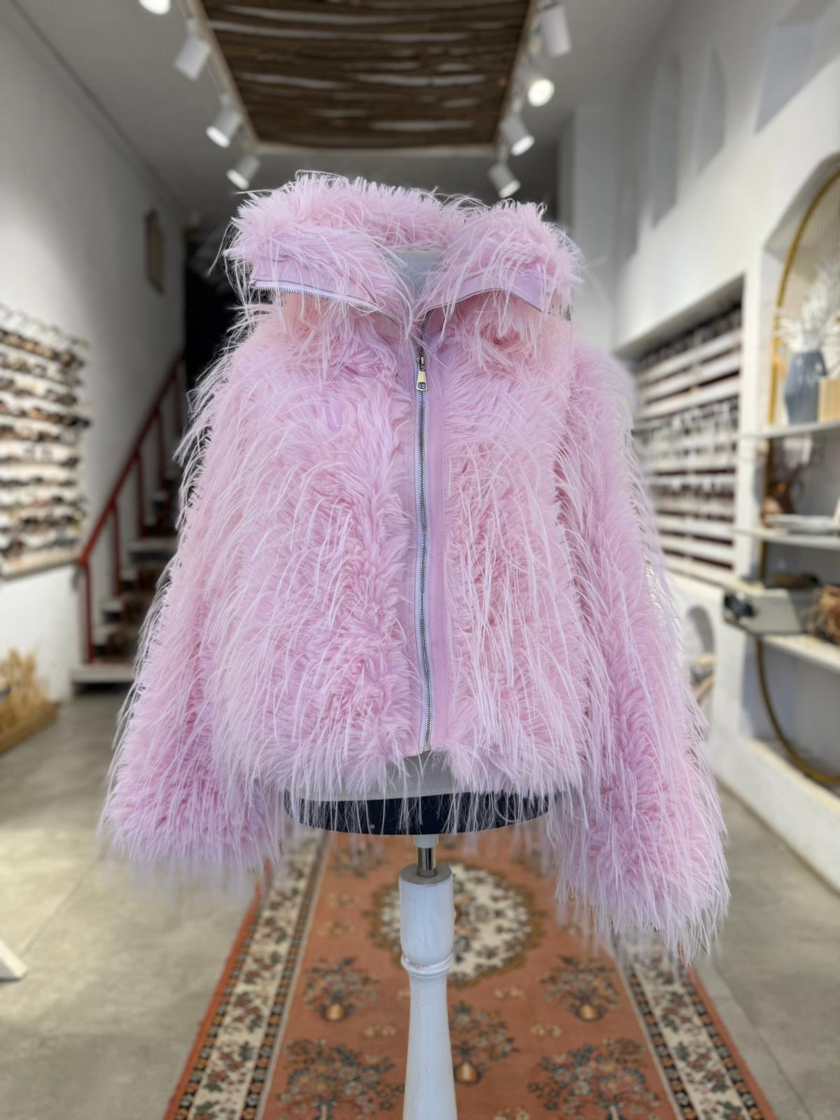 Pamuk Şekeri Pembe Kürk