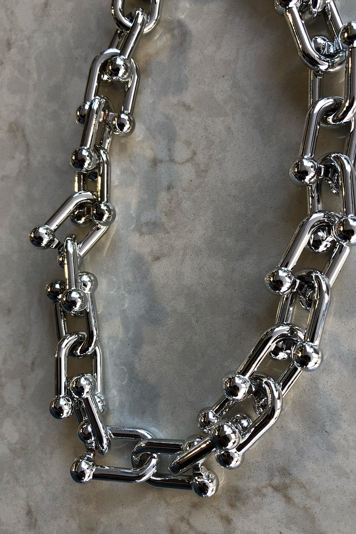 Tiffany Model Gümüş Detaylı Kaplama Kolye