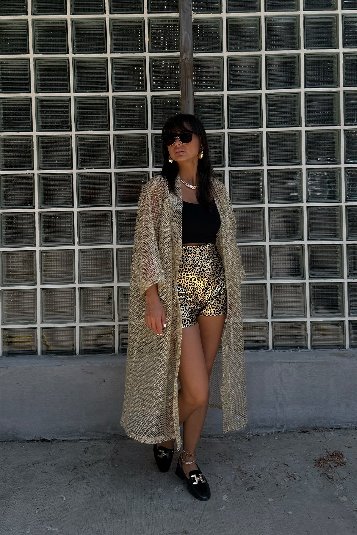 Uçuş | File Detaylı Gold Kimono