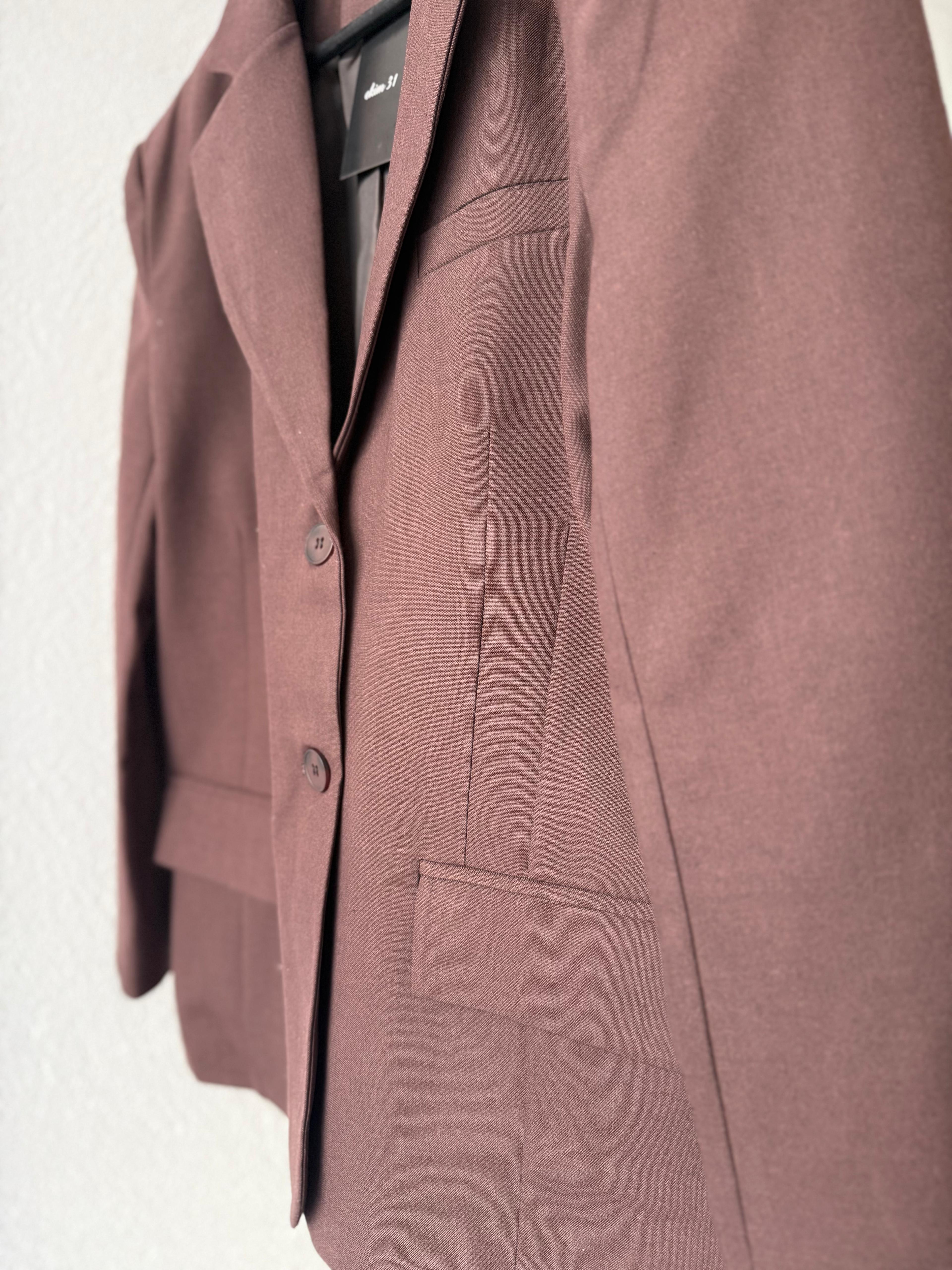 Önü İki Düğmelİ Kahve Ceket