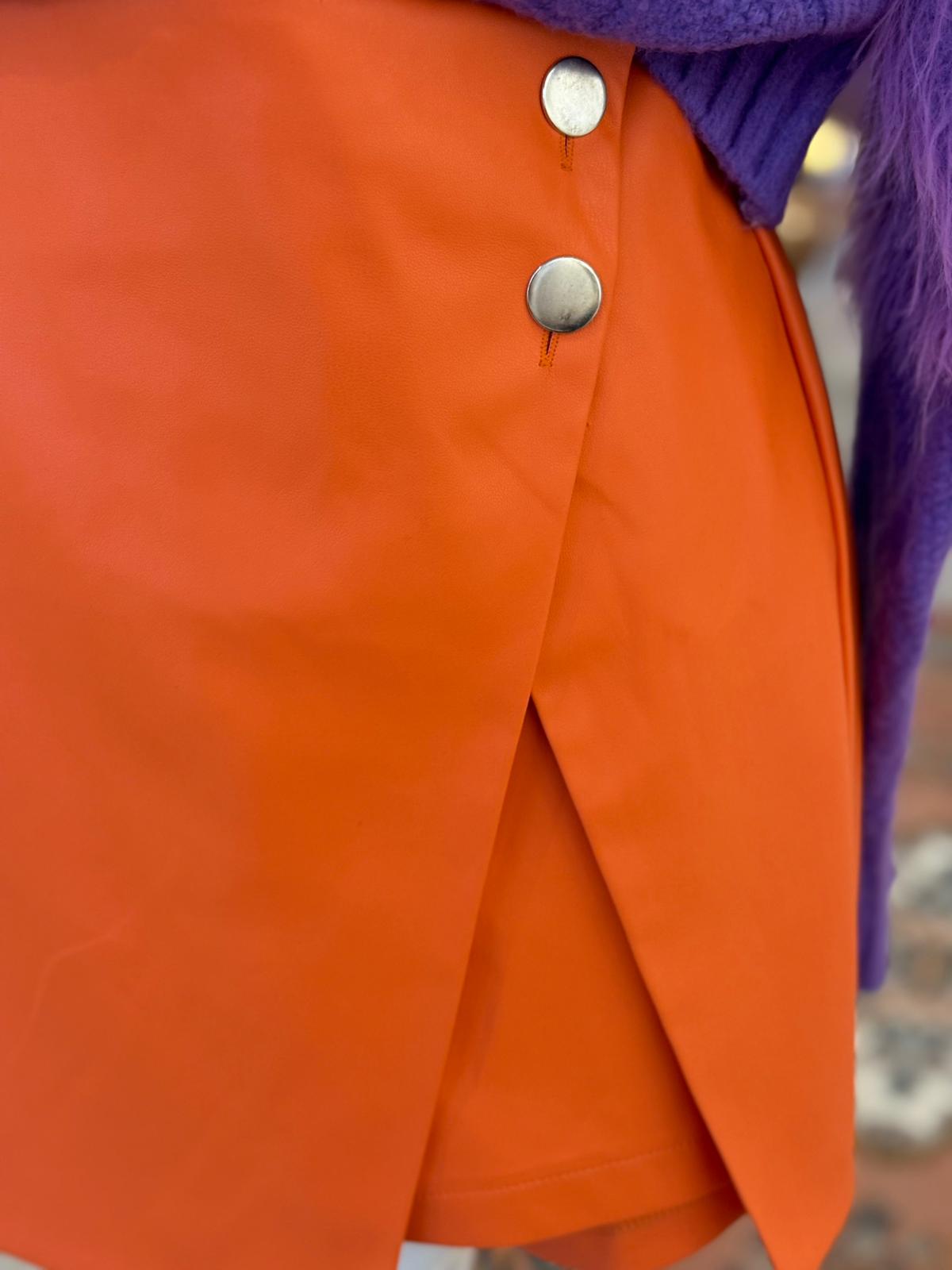 Turuncu renk Şort Etek 