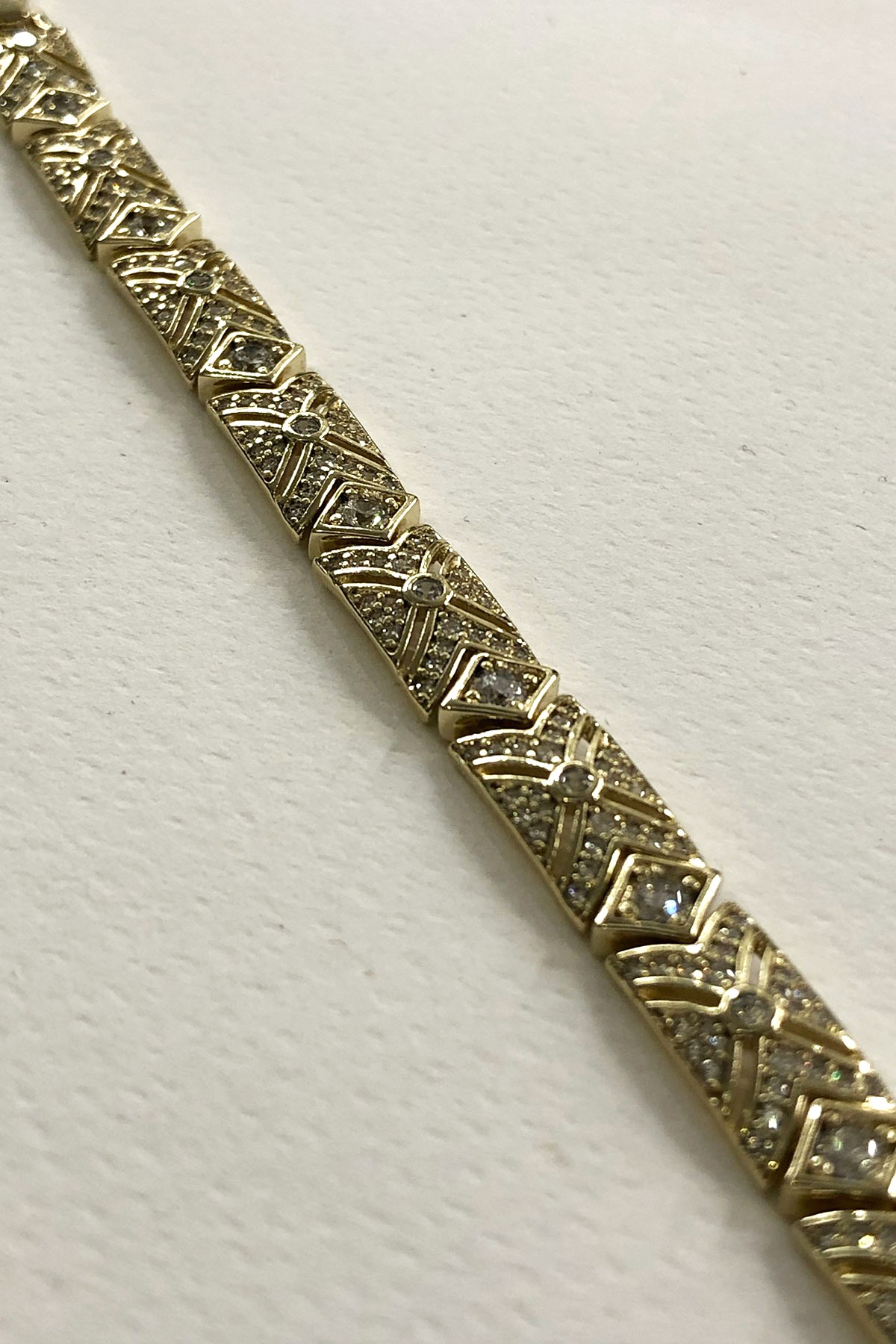 Taşlı Gold Detaylı Xp Kaplama Bileklik