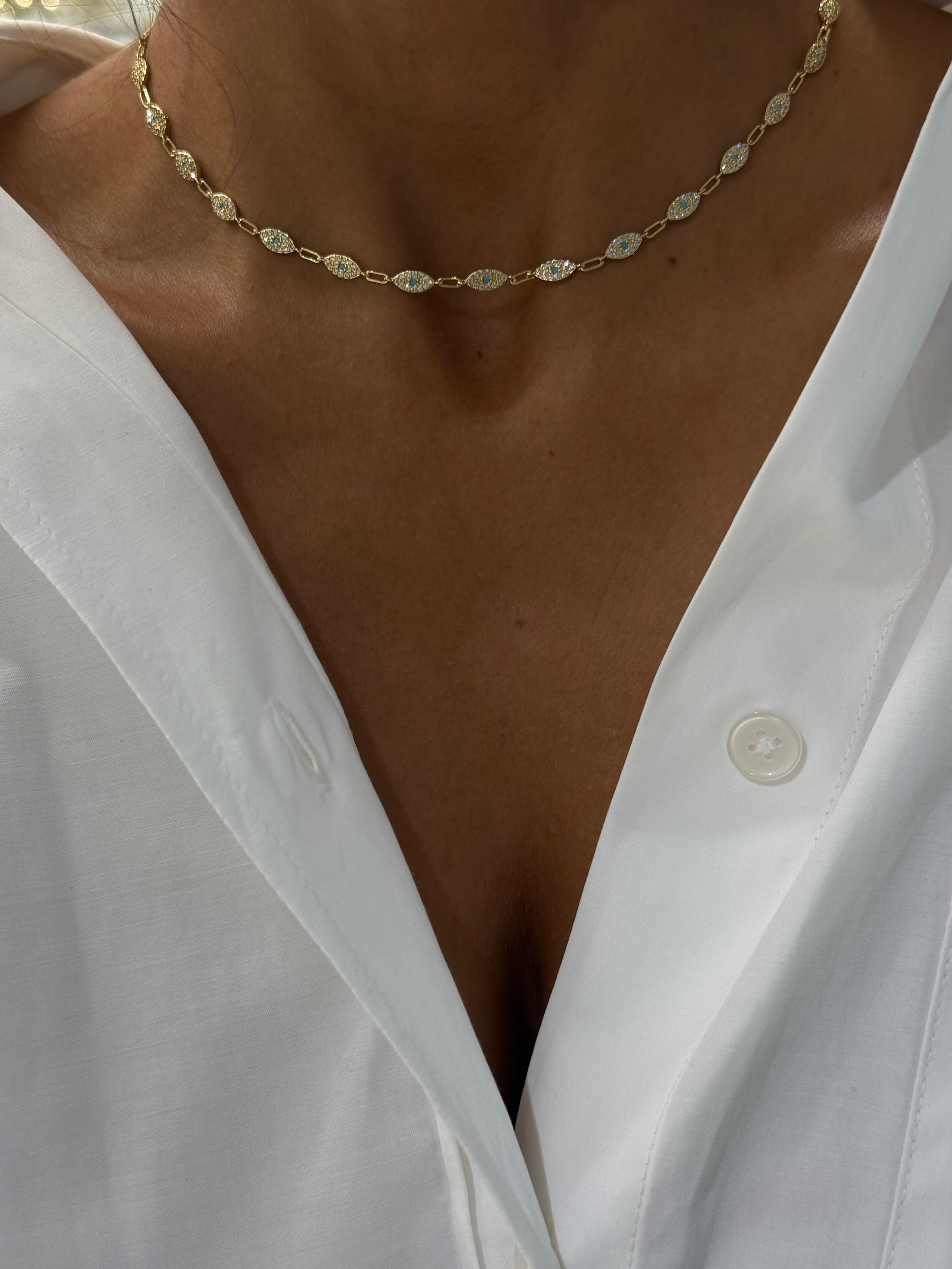 Göz Model Gold Renk Xp Kolye