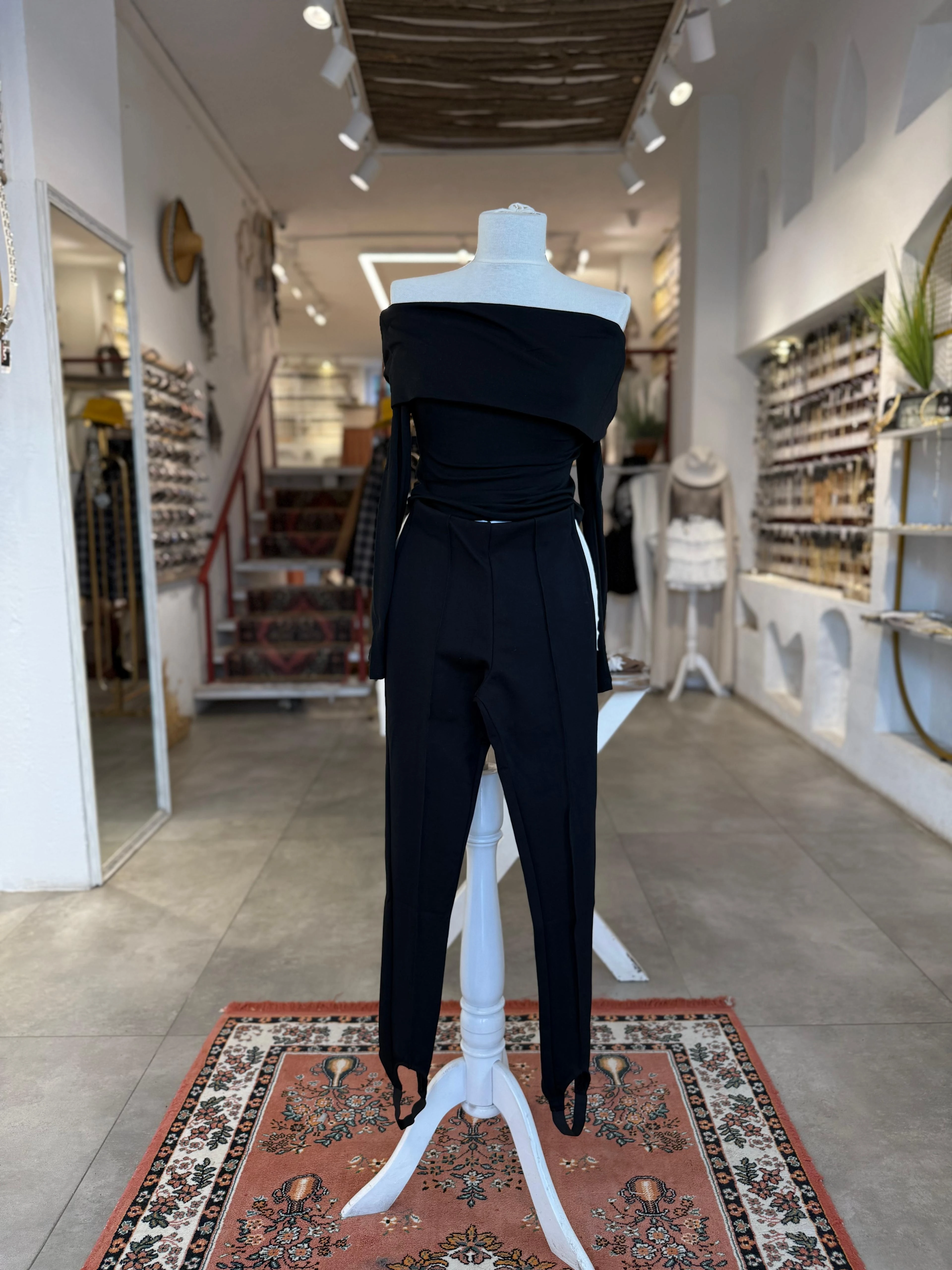 Lastikli Dikişli  Tayt