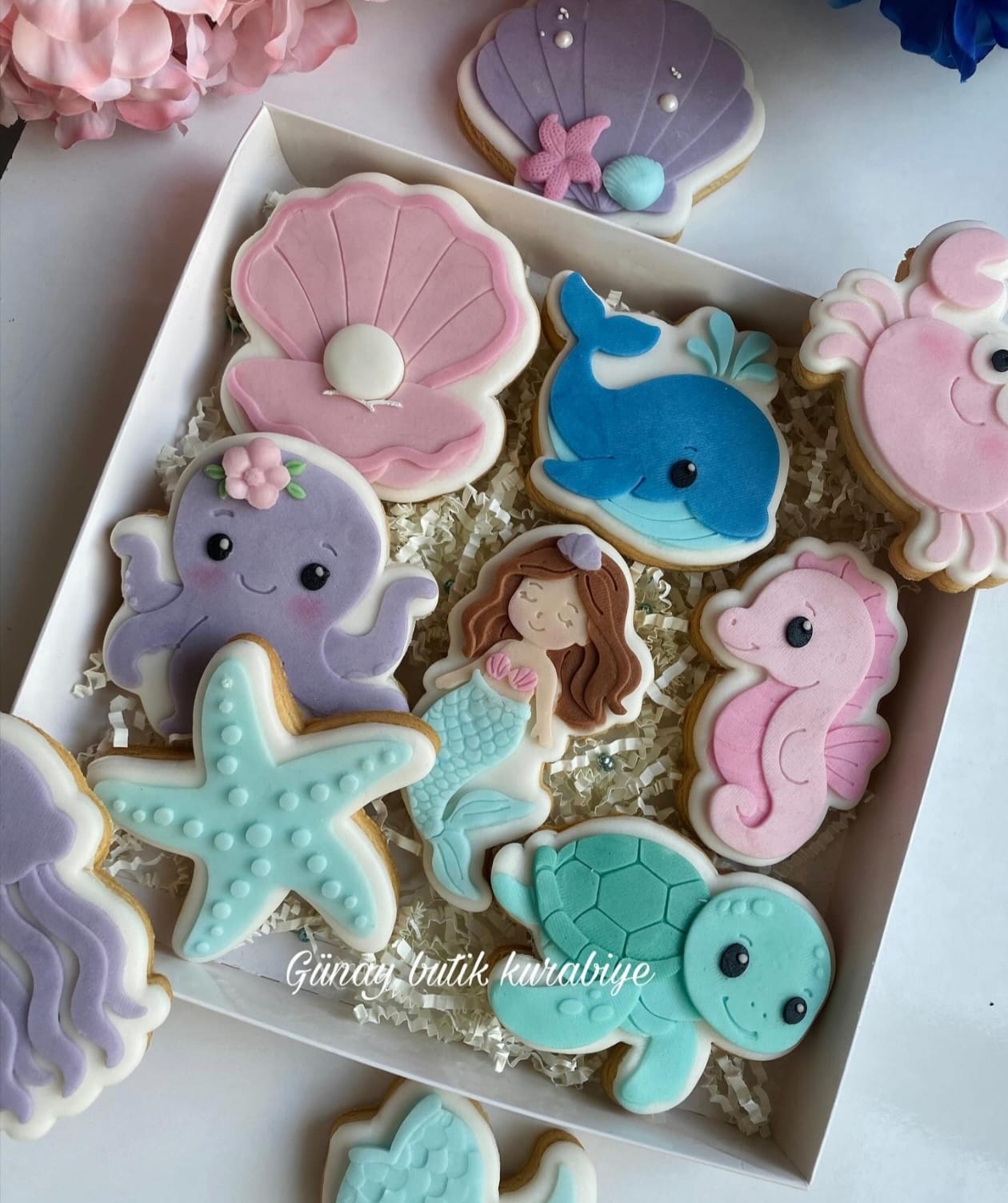 Baby Shower ve Doğum Günü İçin Deniz Altı Temalı Konsepti Kurabiye Kalıbı Seti