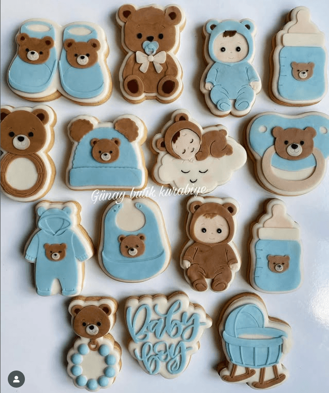 Baby Shower Erkek Bebek Temalı Kurabiye Kalıpları