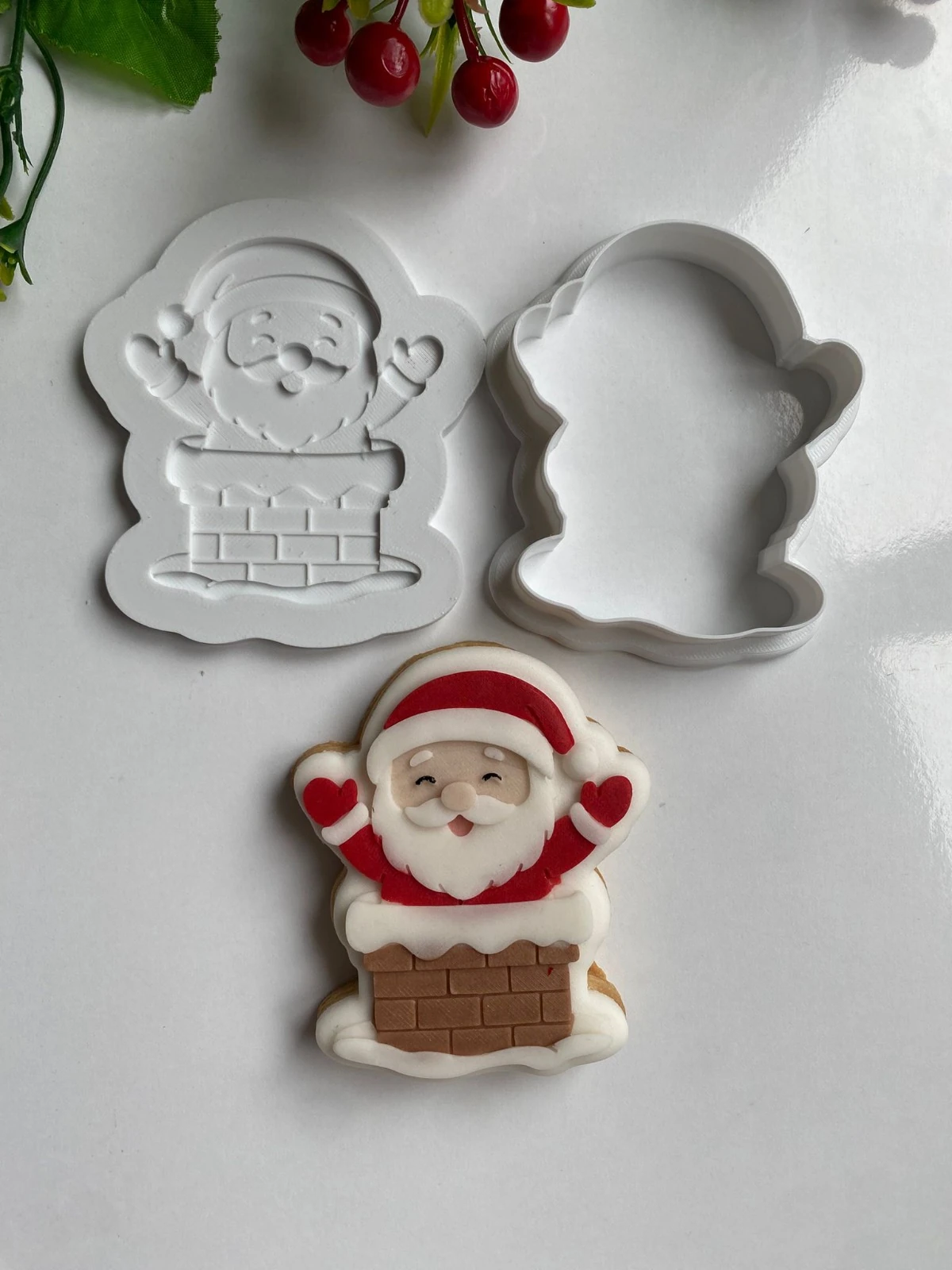 Yılbaşı Temalı Kurabiye Kalıpları Konsepti – Noel Baba, Geyik, Kardan Adam, Hediye ve Çam Ağacı Figürleri