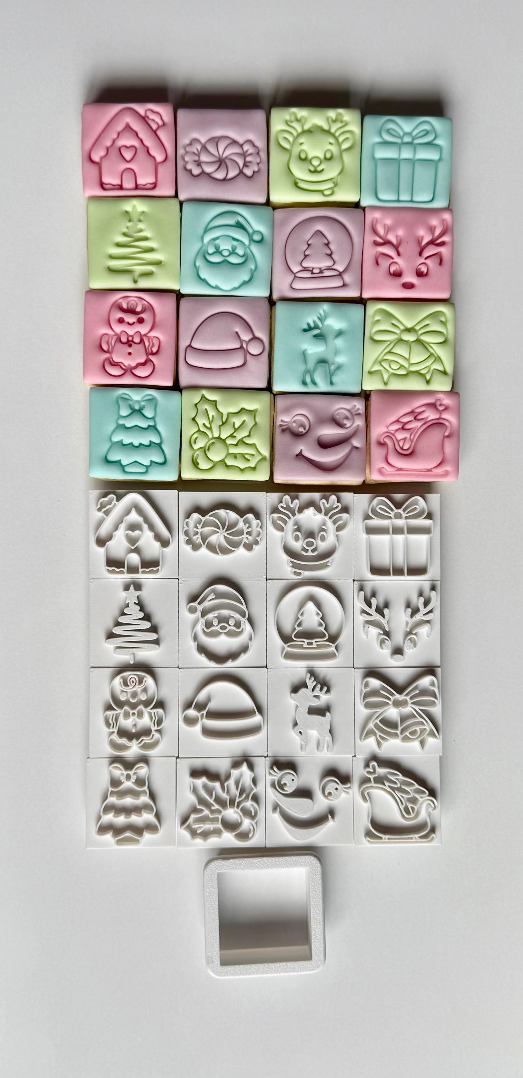 16'lı Mini Yılbaşı Stamp Set (Tutma Aparatlı yada Tutma Aparatsız Seçenekleriyle)