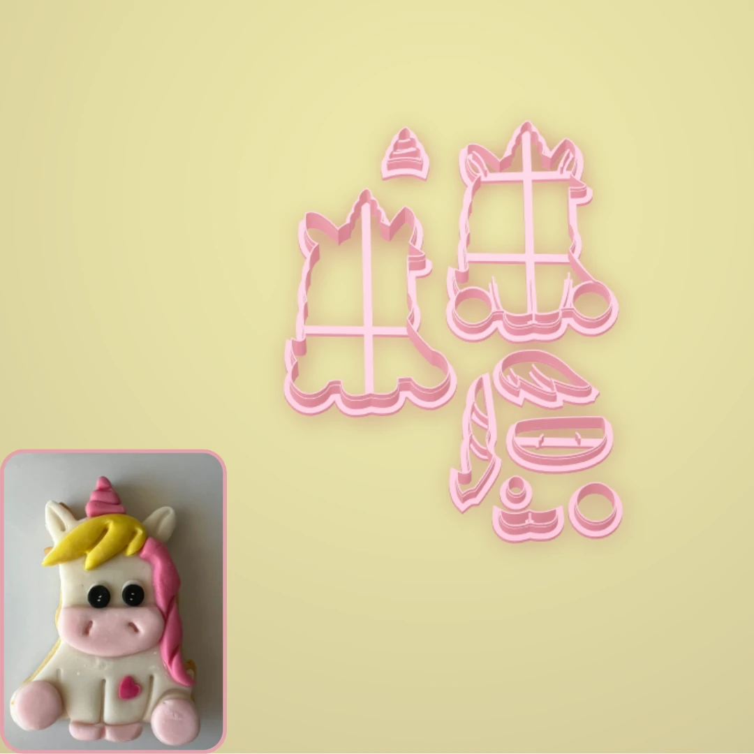Oturan Unicorn Kurabiye Kalıbı