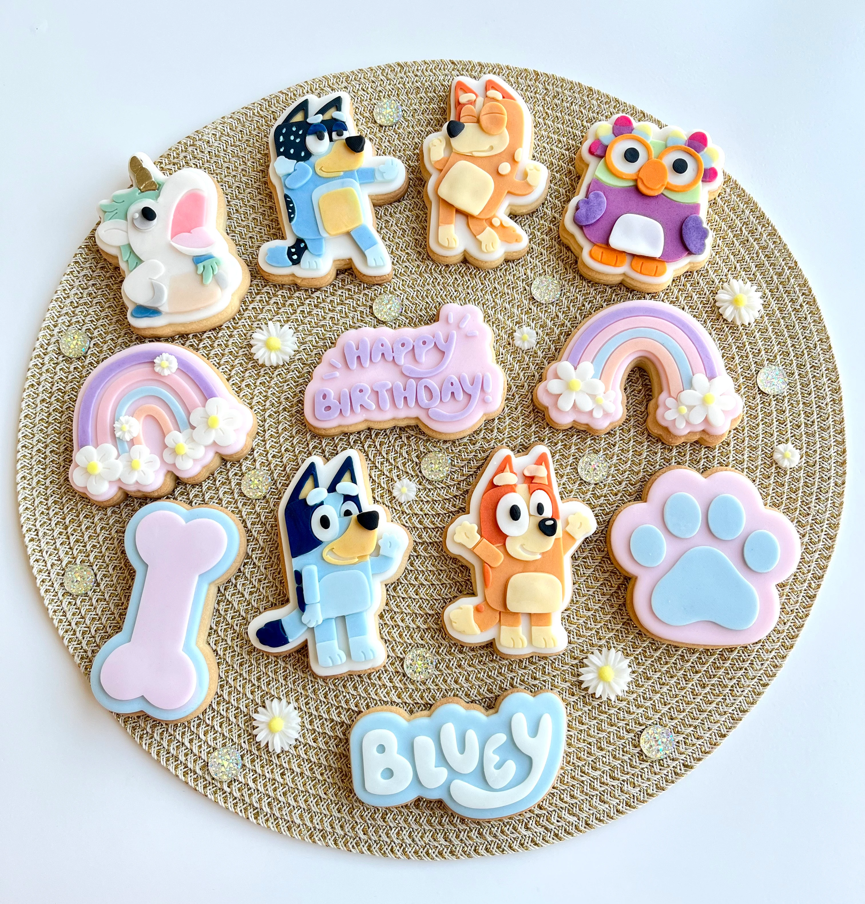 Bluey & Bingo Temalı Kurabiye Kalıbı Seti (12 Adet) - Doğum Günü, Parti ve Özel Günler