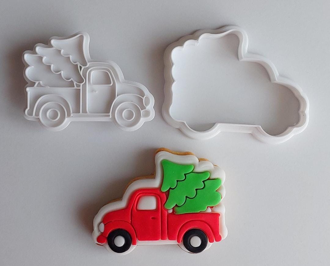 Yılbaşı Temalı Klasik Kurabiye Kalıpları – Noel Baba, Kardan Adam, Hediye, Ayıcık, Kar Tanesi ve Kamyon Figürleri