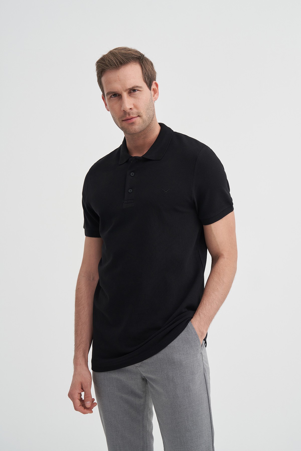 CAZ 4613 POLO PİKE T-SHIRT - SİYAH