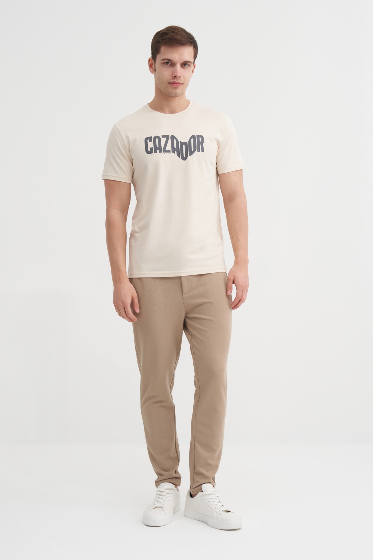 CAZ 4230 BIS YK T-SHIRT - BEJ