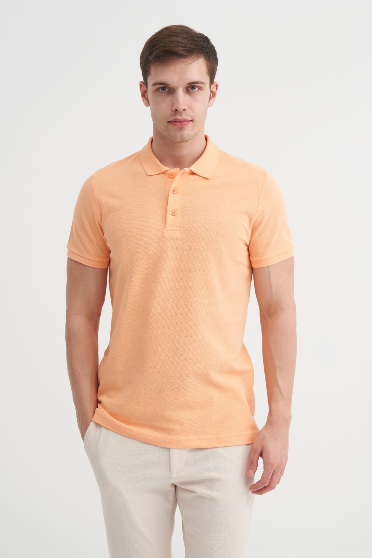 CAZ 4613 POLO PİKE T-SHIRT - KAVUN İÇİ
