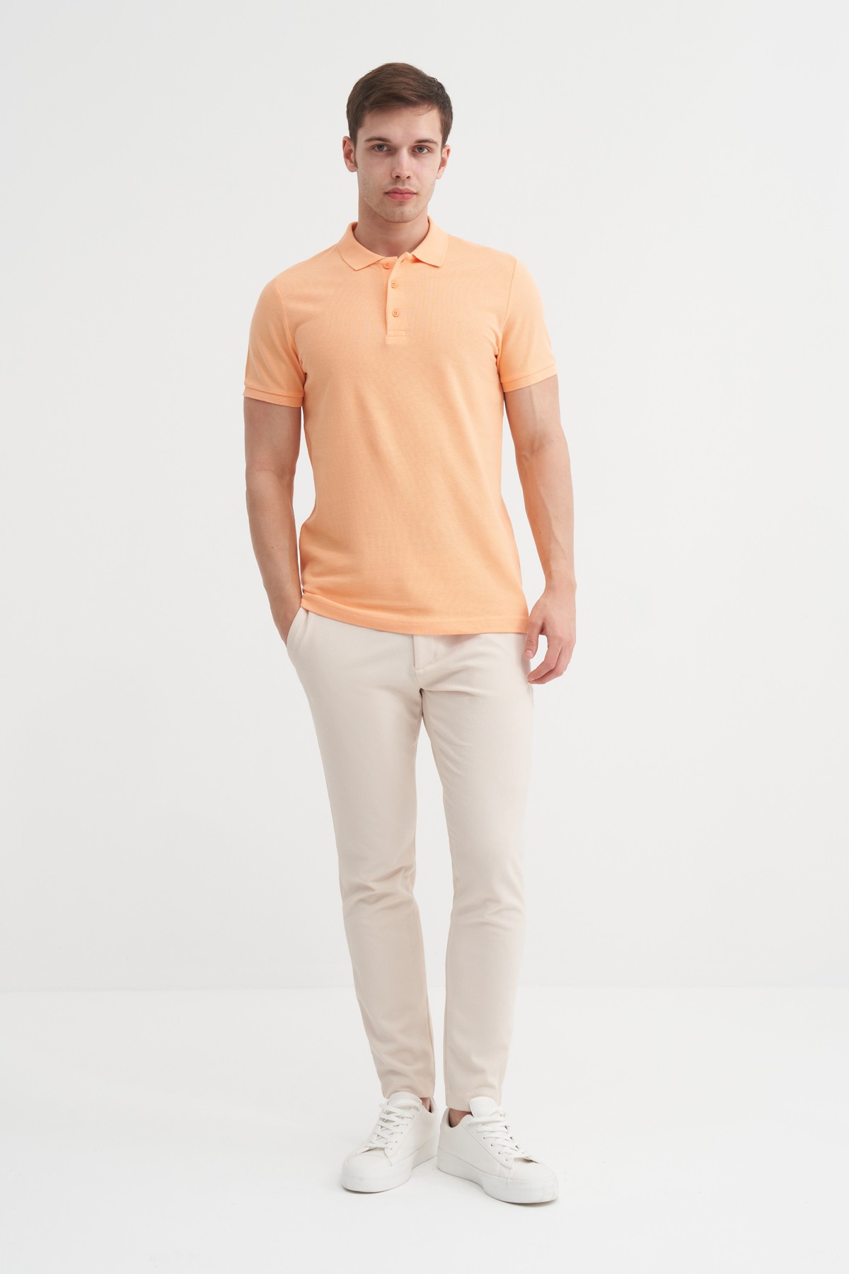 CAZ 4613 POLO PİKE T-SHIRT - KAVUN İÇİ