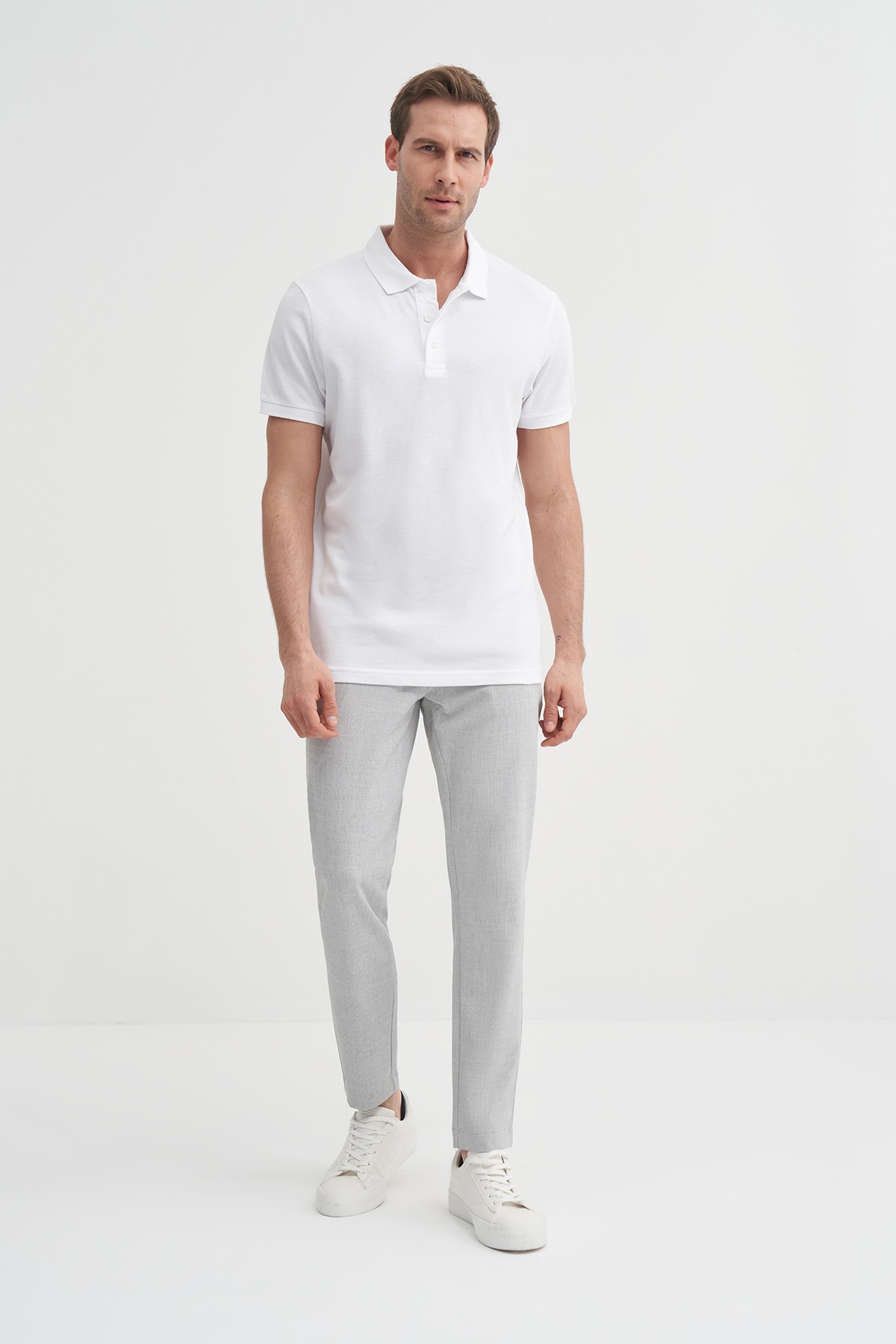 CAZ 4613 POLO PİKE T-SHIRT - BEYAZ
