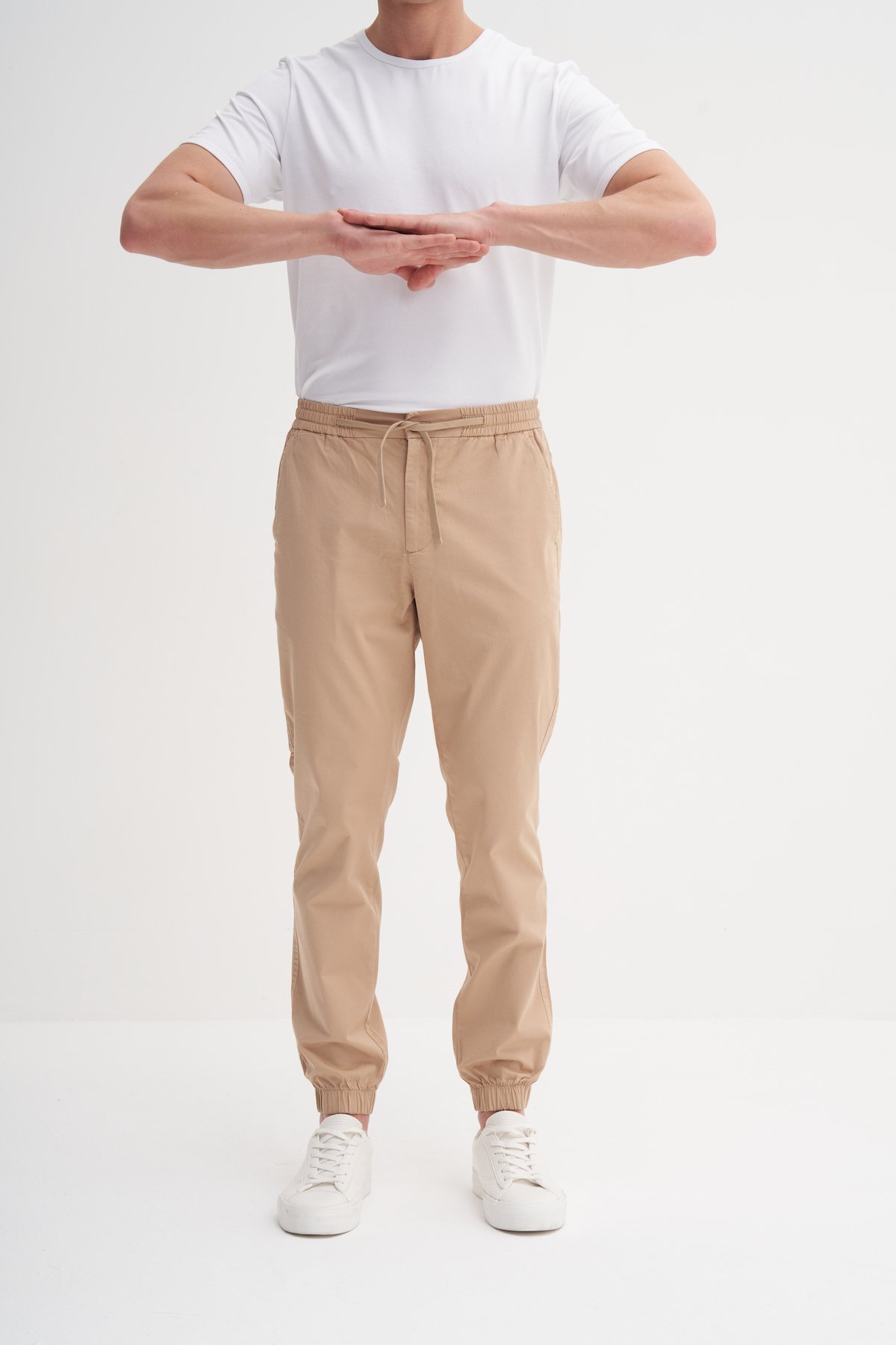Jogger Gabardin Pantolon Beli Bağcıklı Cepli Lastikli Paça 0004