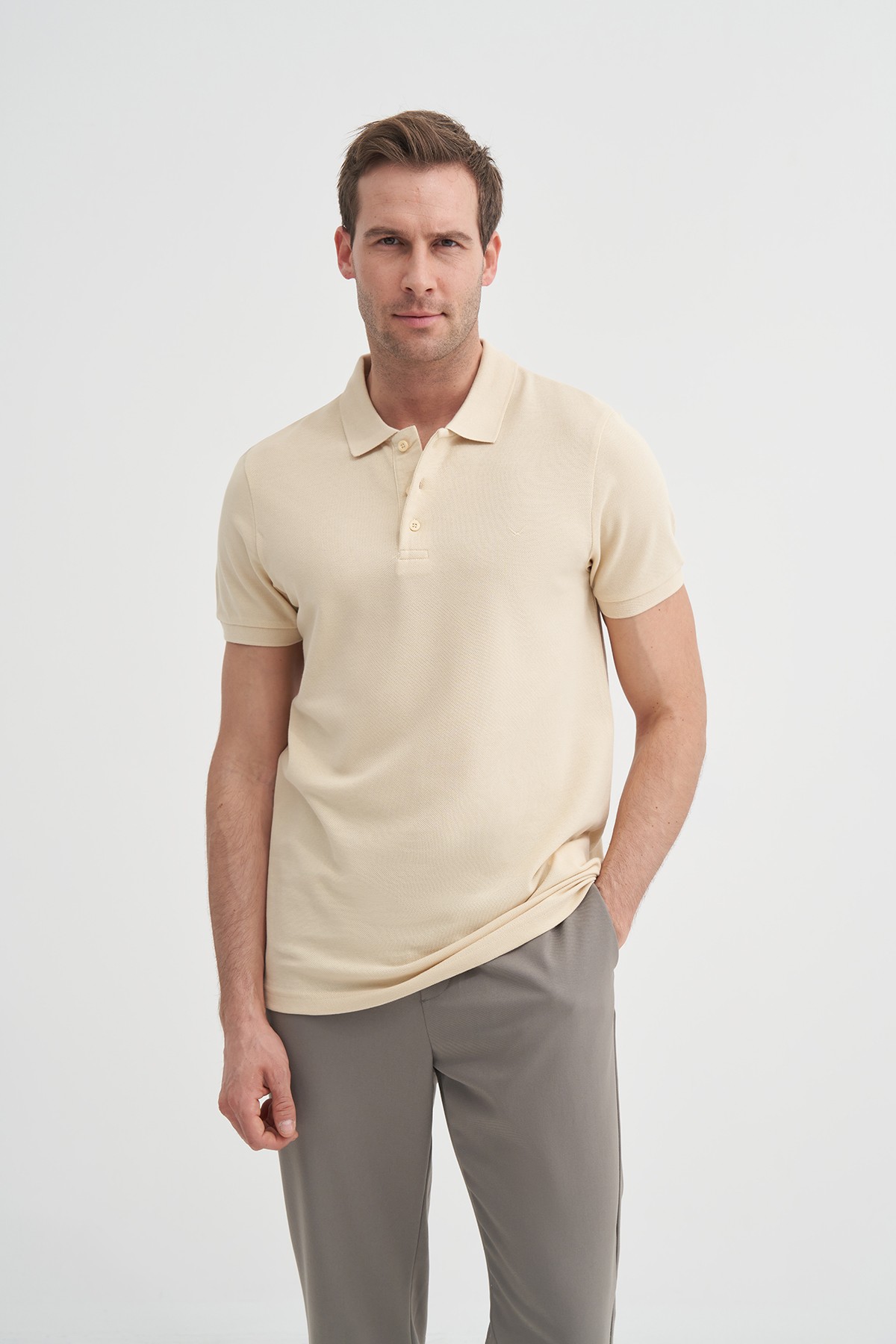 CAZ 4613 POLO PİKE T-SHIRT - BEJ