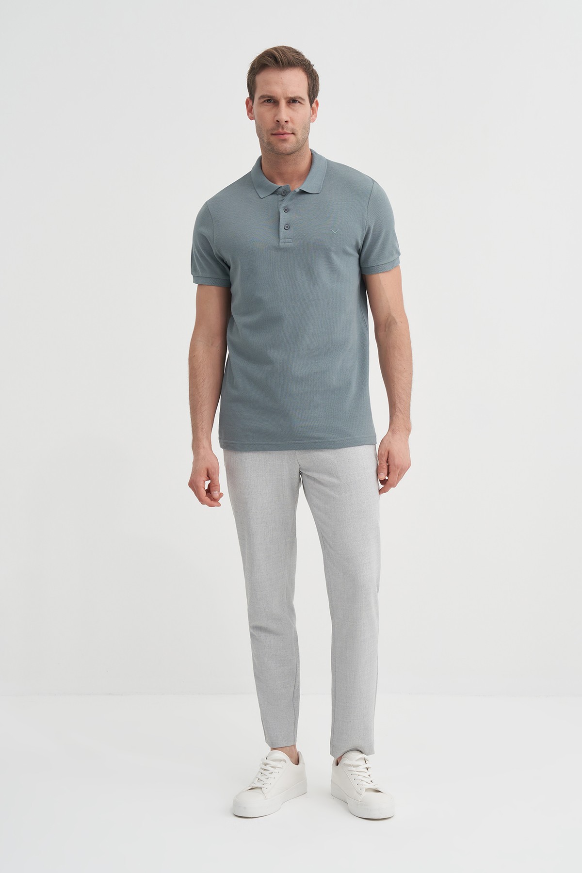 CAZ 4613 POLO PİKE T-SHIRT - GRI