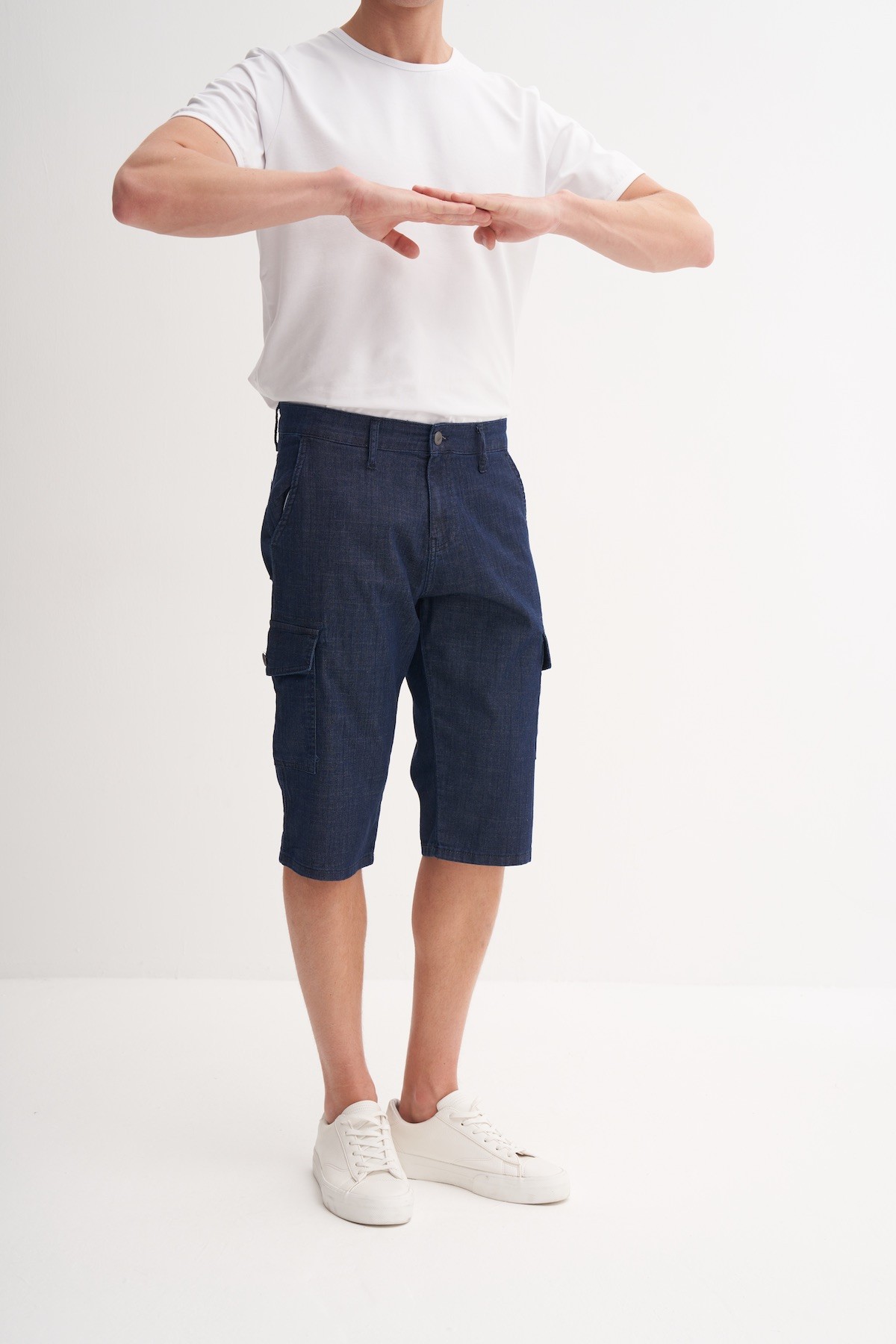 CAZ 6715 KARGO DENIM BERMUDA