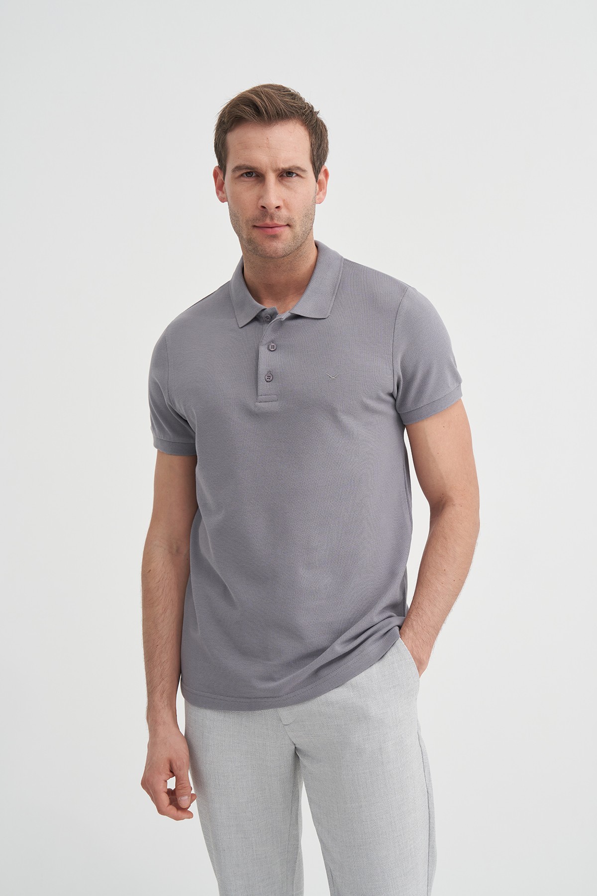 CAZ 4613 POLO PİKE T-SHIRT - A.GRI