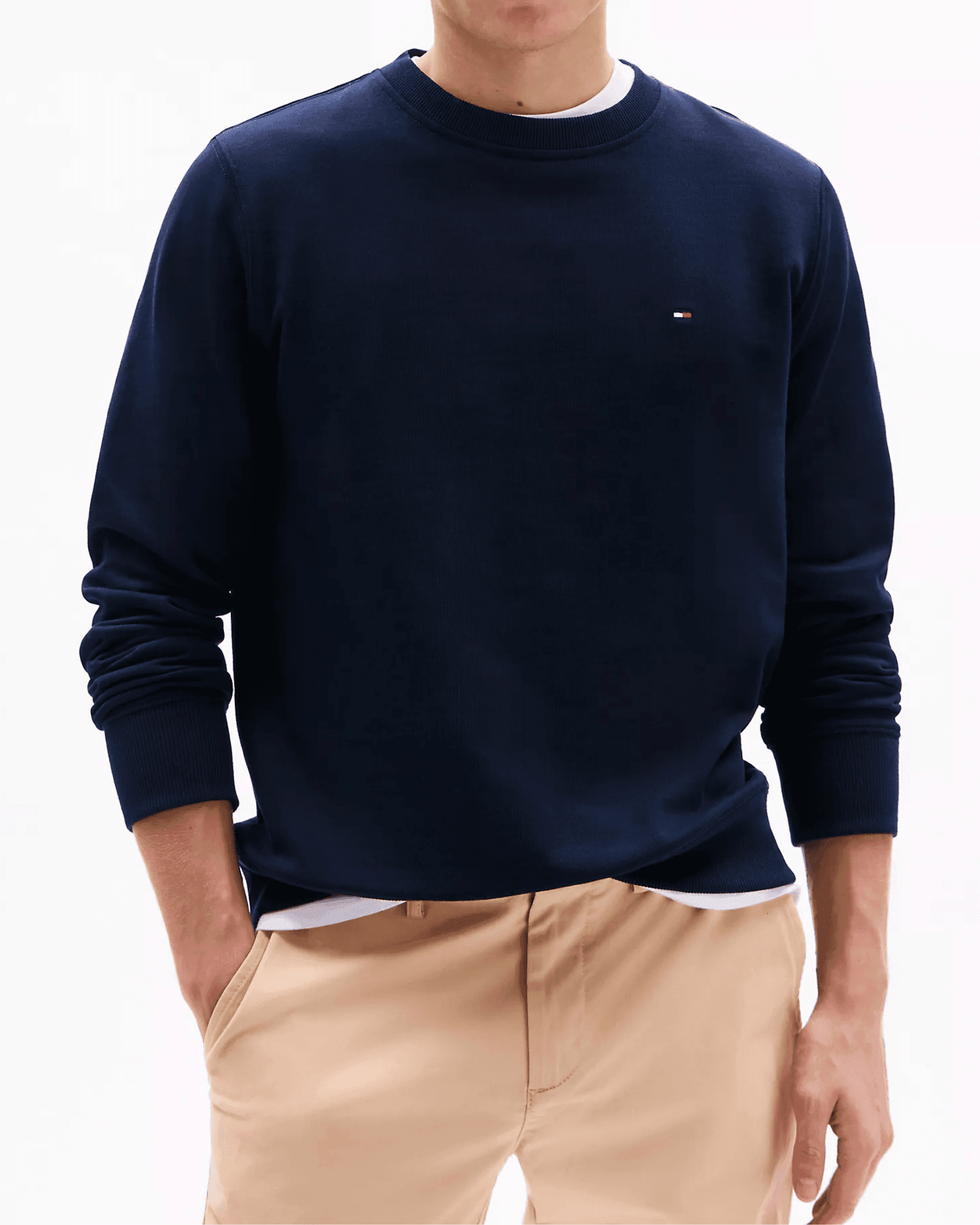 Solid Crewneck Sweatshirt