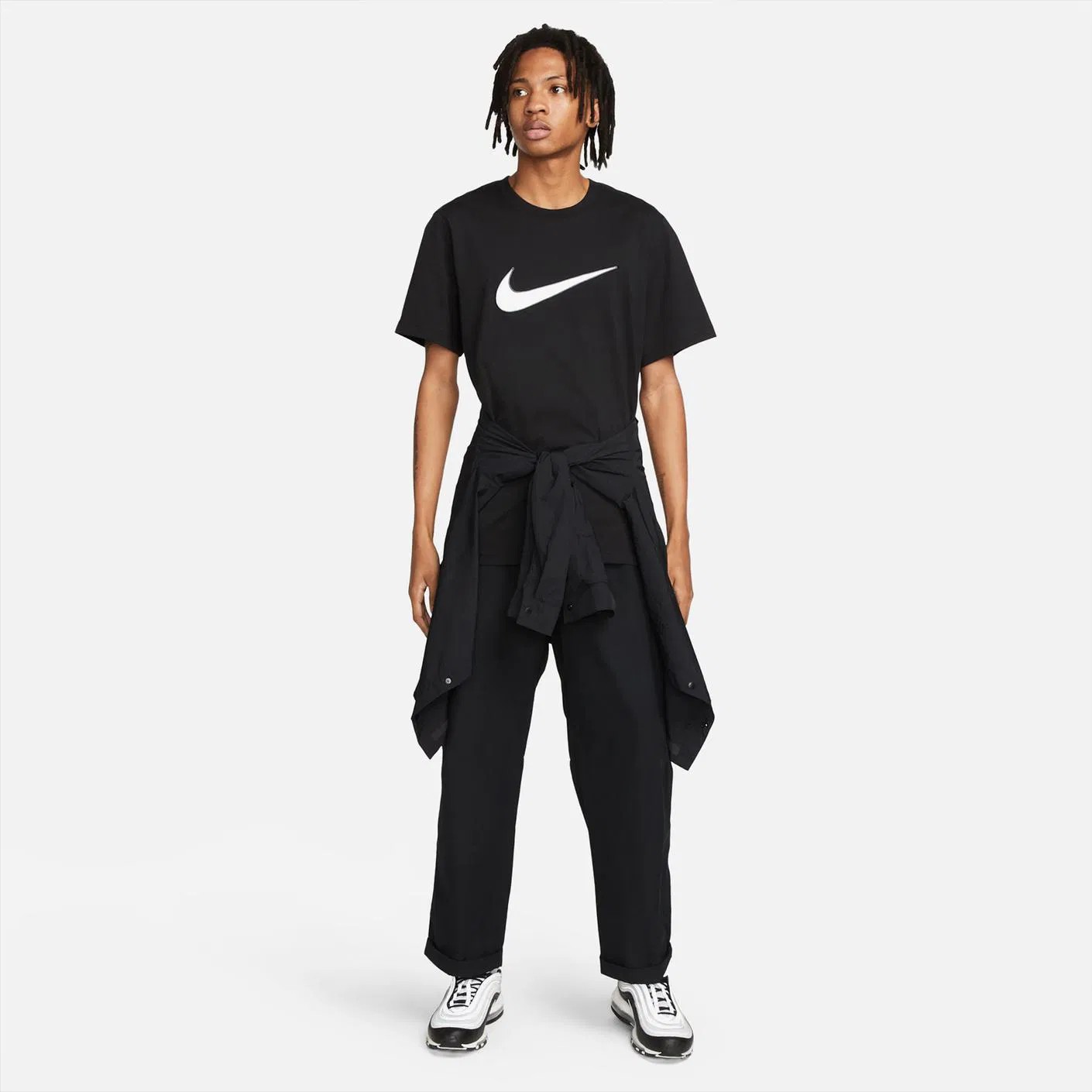 Sportswear Erkek Siyah Günlük T-Shirt