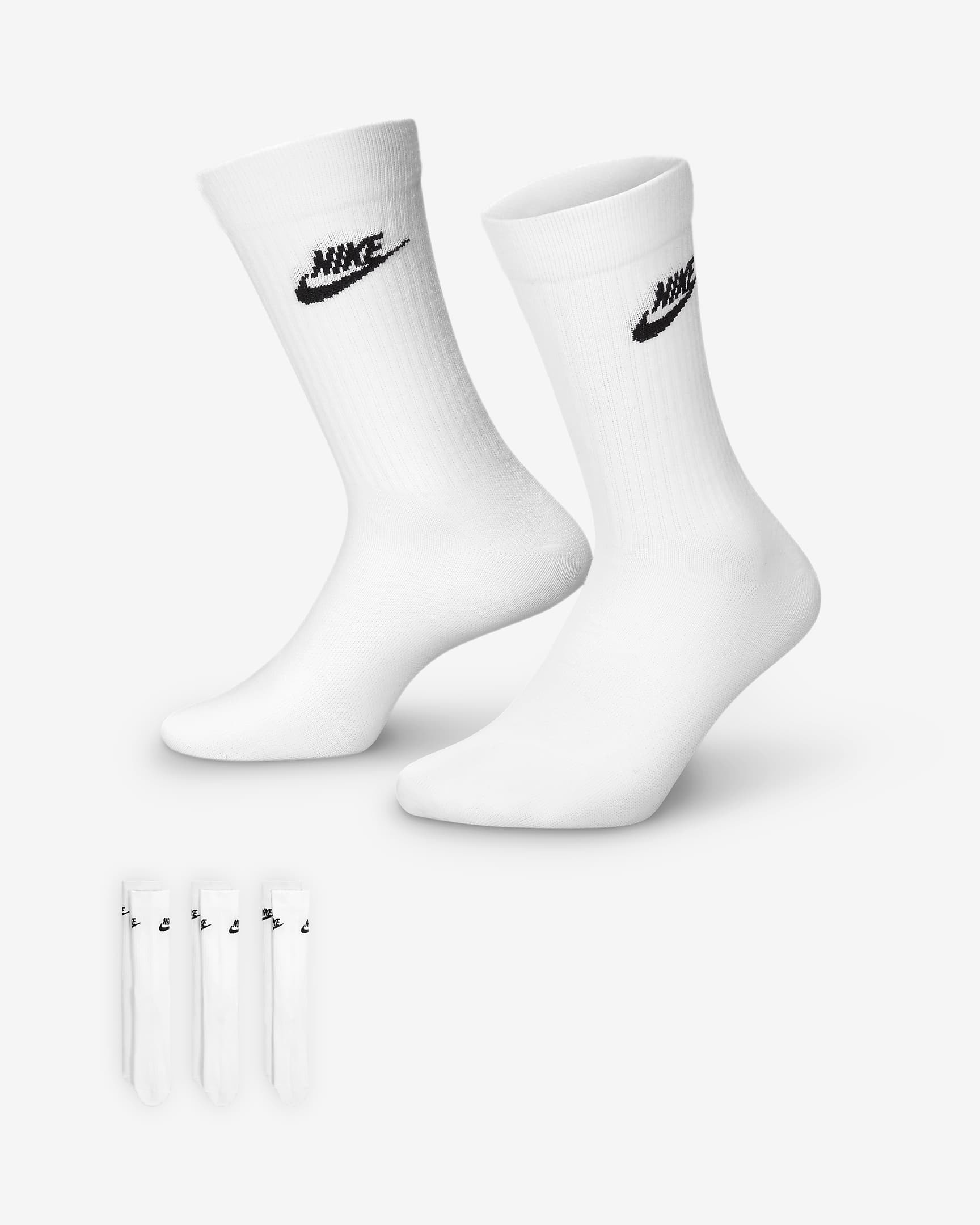 Sportswear Everyday Essential Crew Çoraplar (3 Çift) - Beyaz