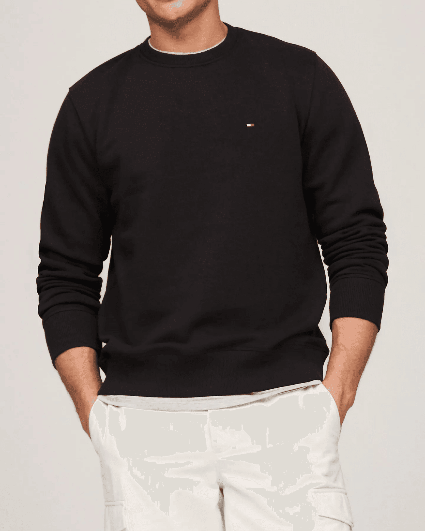 Solid Crewneck Sweatshirt