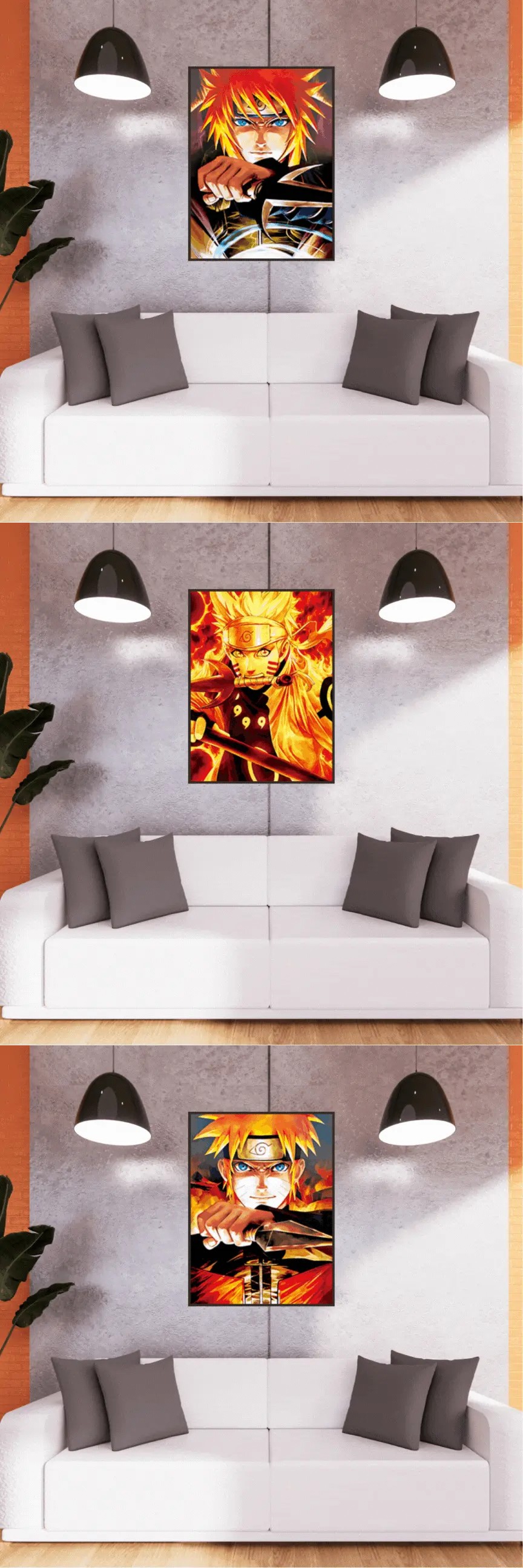 3D Triple Transition Naruto Lenticular Poster