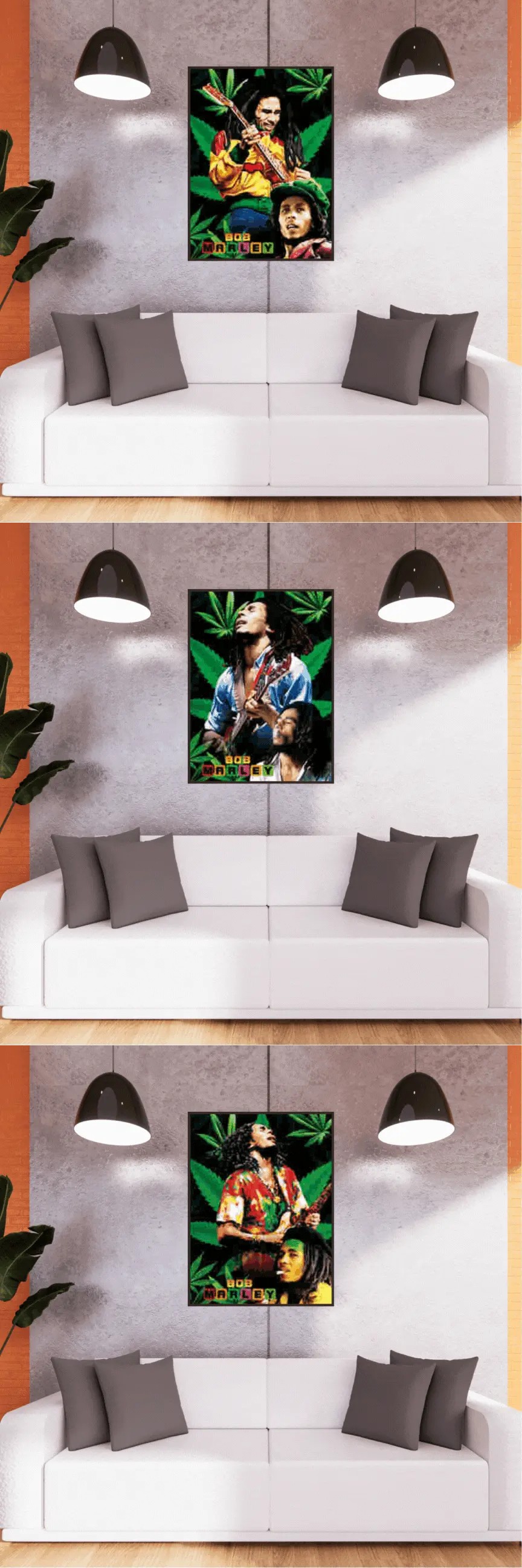 3D Triple Transition Bob Marley Lenticular Poster