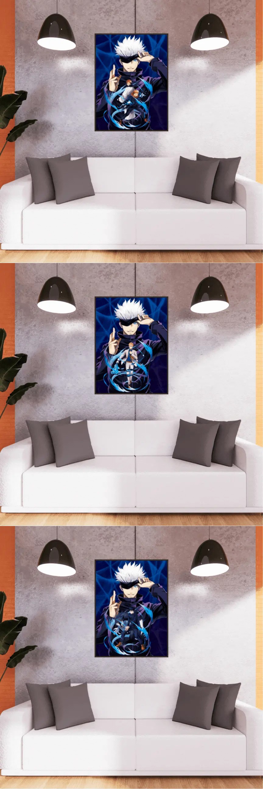 3D Triple Transition Jujutsu Kaisen Lenticular Poster