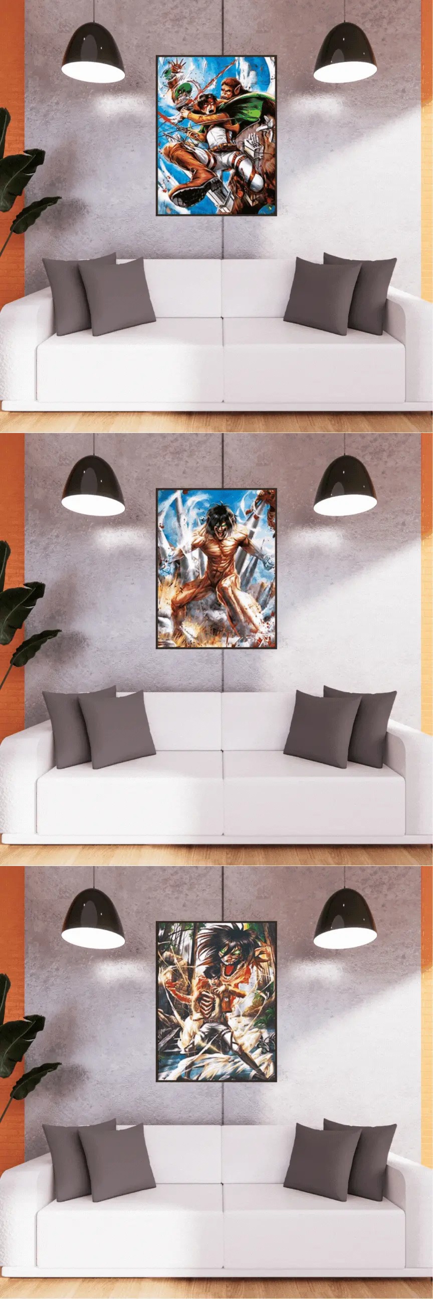 3D Triple Transition Attack on Titan Lenticular Poster