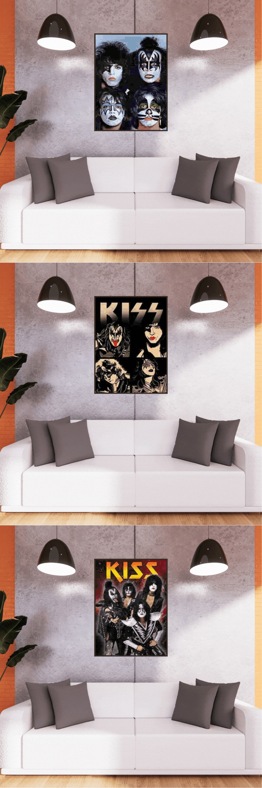 3D Triple Transition Kiss Lenticular Poster