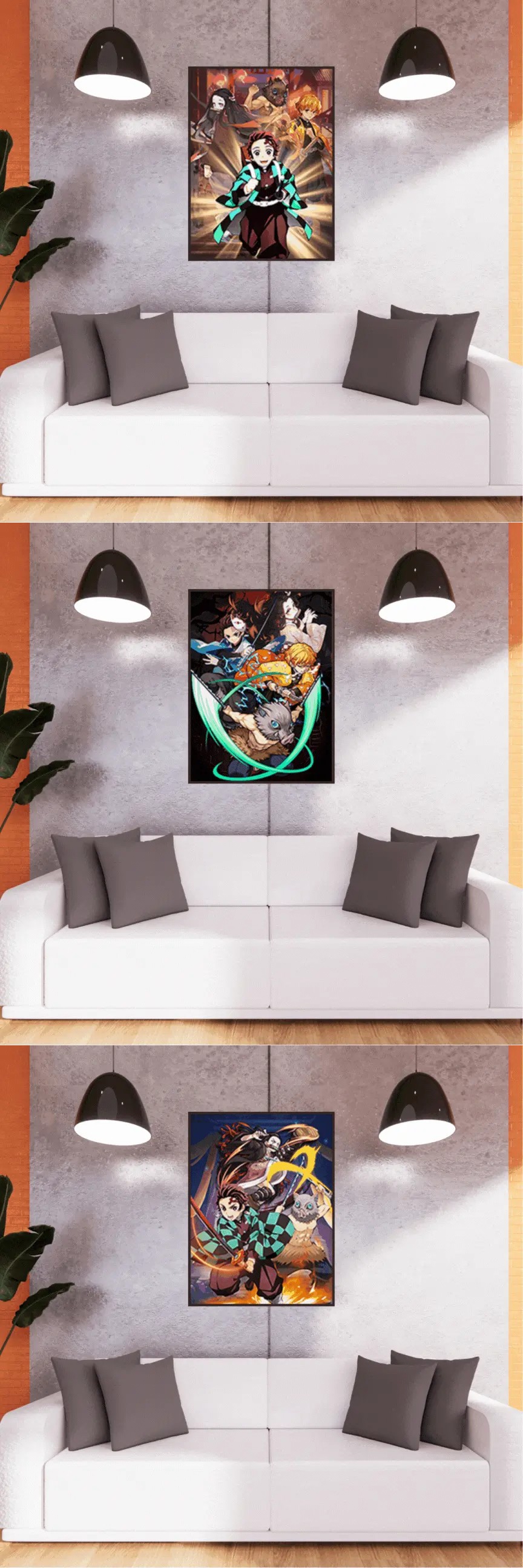 3D Triple Transition Demon Slayer Lenticular Poster