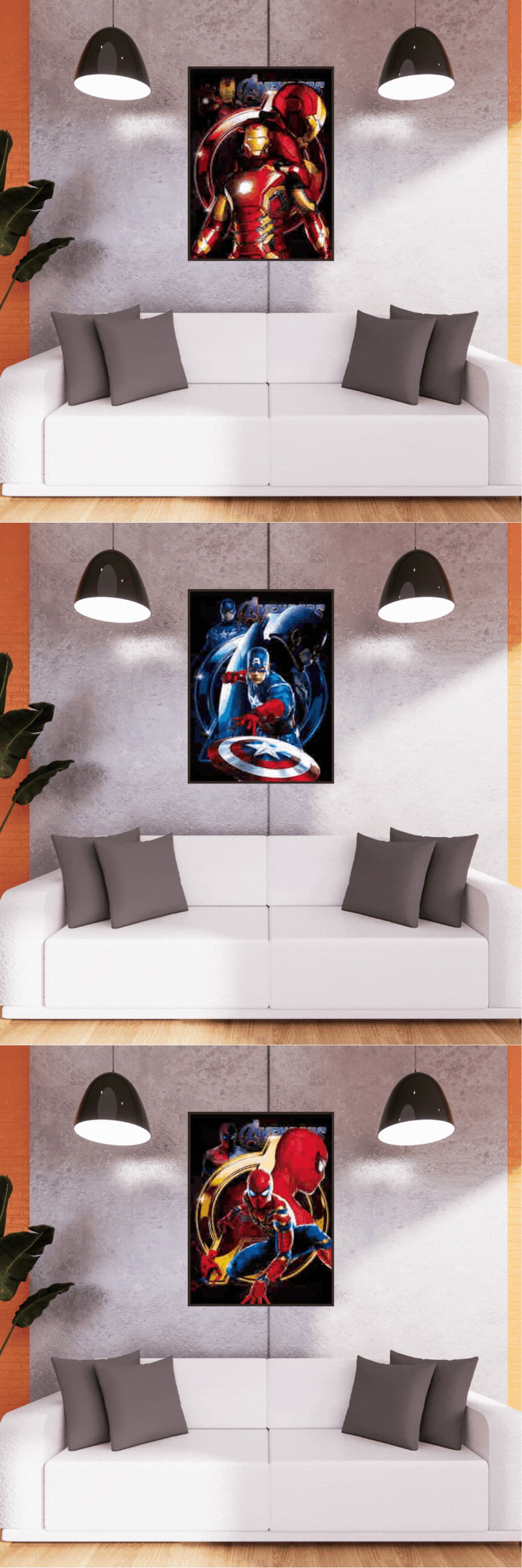 3D Triple Transition Avengers Lenticular Poster
