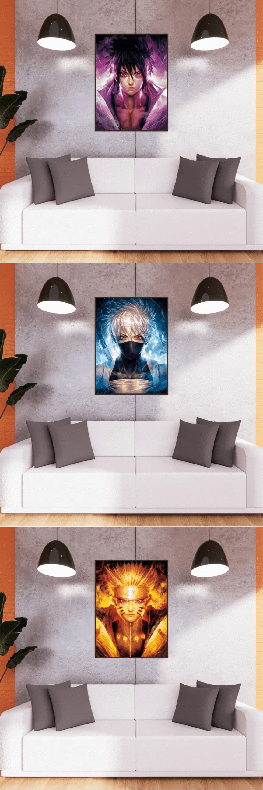 3D Triple Transition Naruto Lenticular Poster