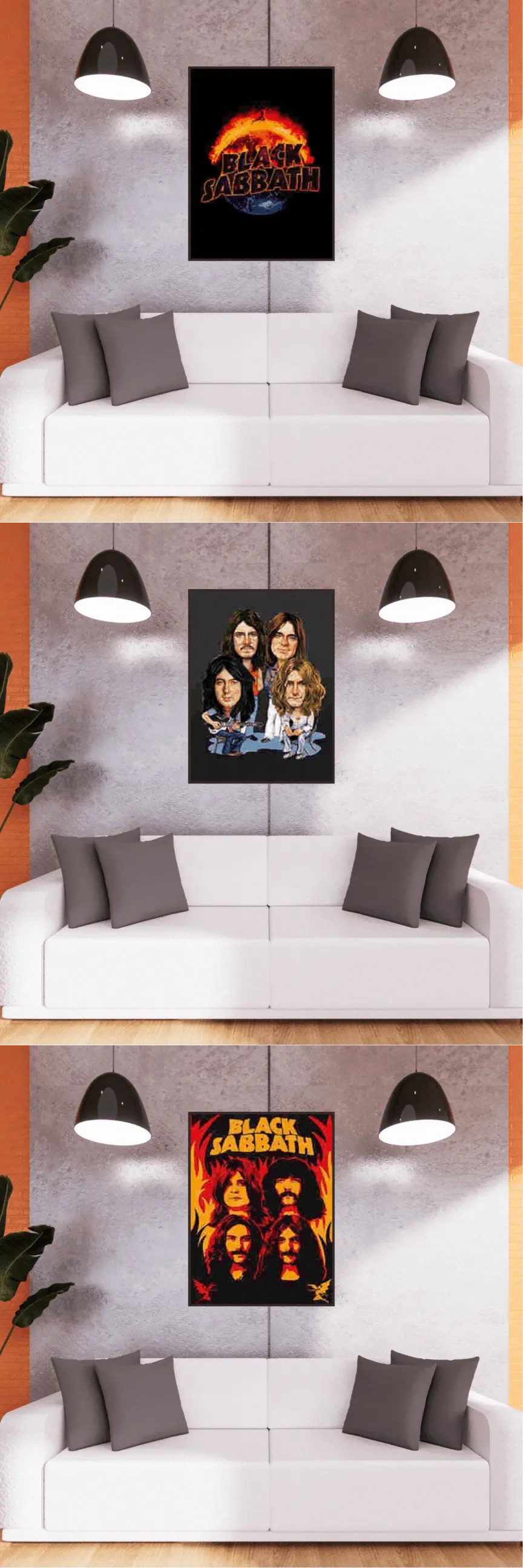 3D Triple Transition Black Sabbath Lenticular Poster