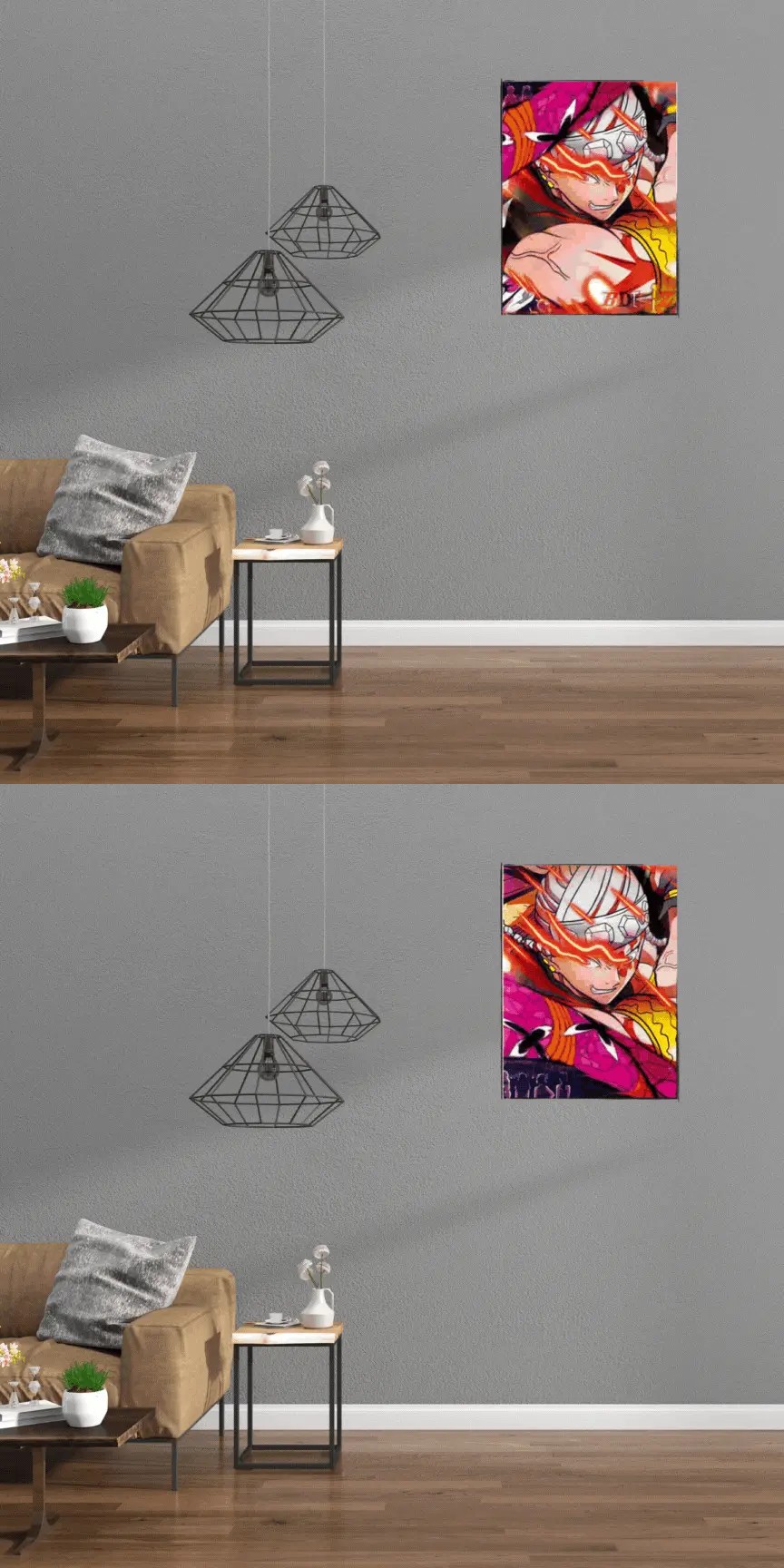 3D Triple Transition Demon Slayer Lenticular Poster