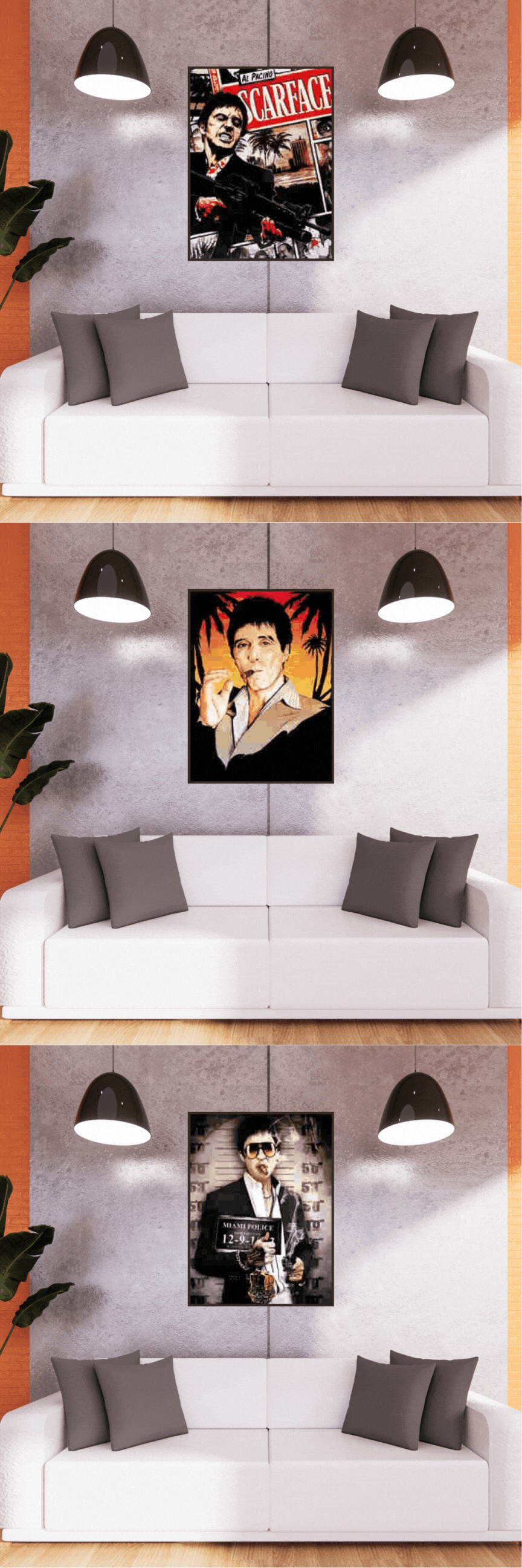 3D Triple Transition Scarface Lenticular Poster