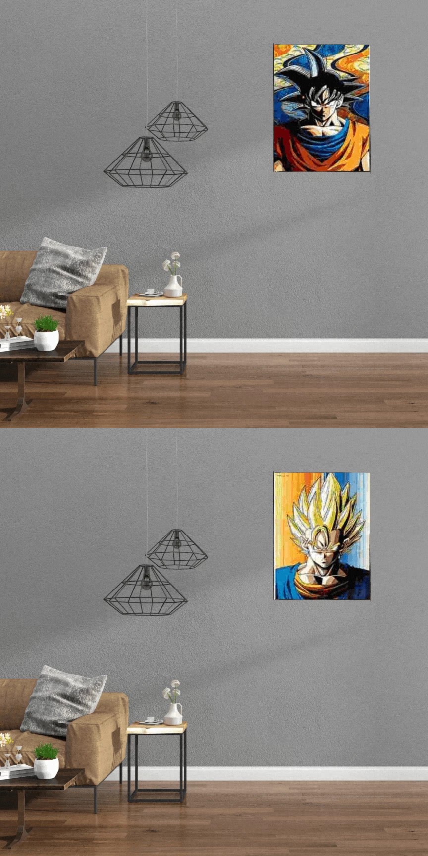 3D Triple Transition Goku I Vegito Dragon Ball Z Lenticular Poster