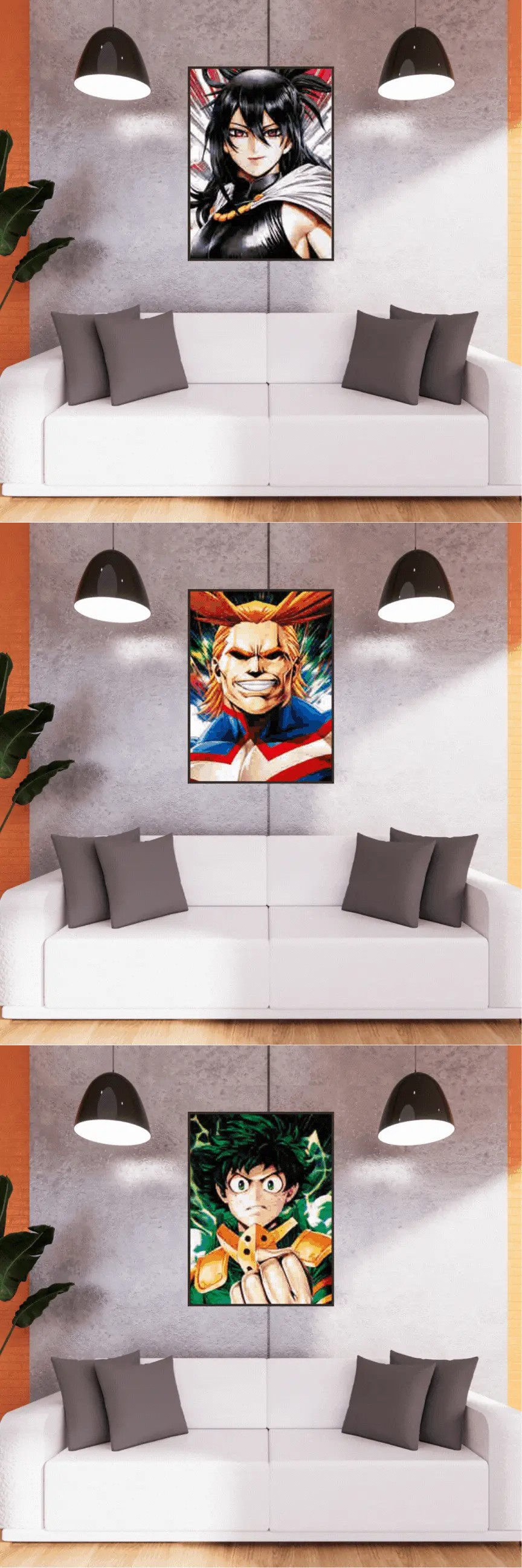 3D Triple Transition My Hero Academia Lenticular Poster