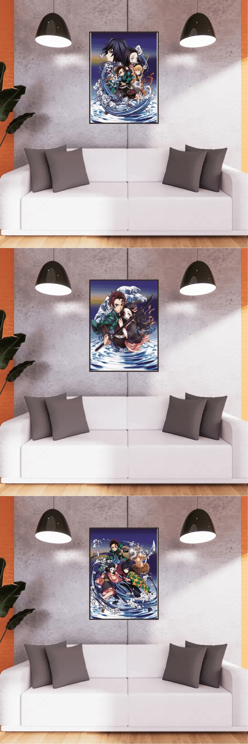 3D Triple Transition Demon Slayer Lenticular Poster