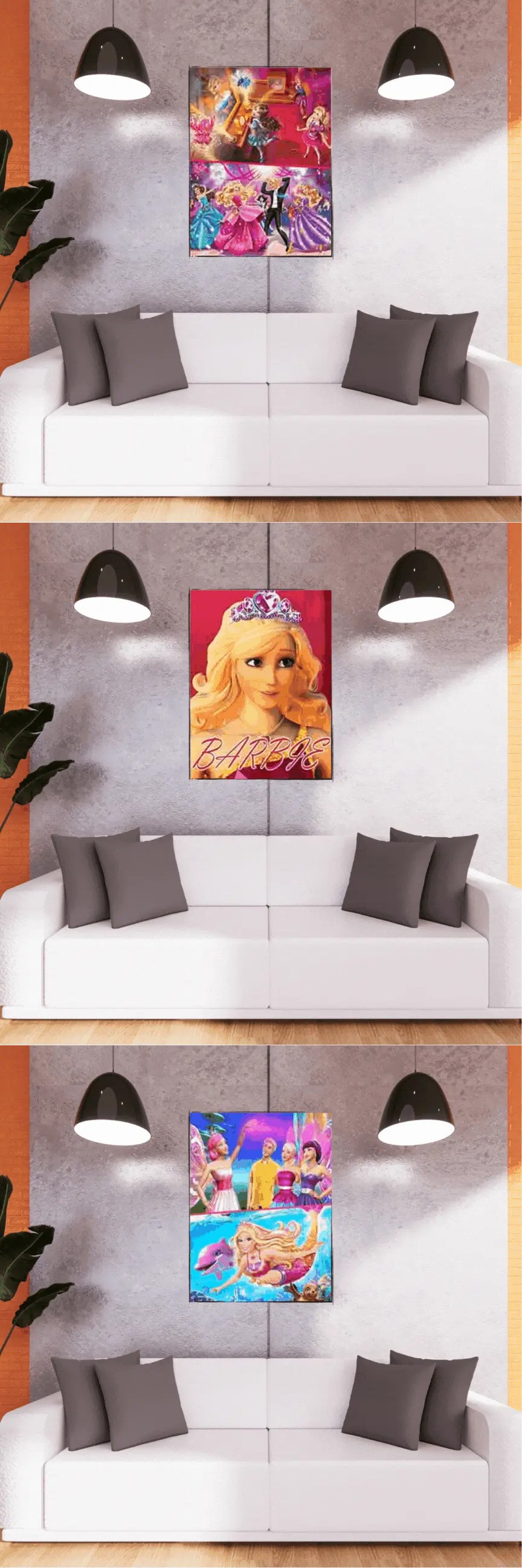 3D Triple Transition Barbie Lenticular Poster