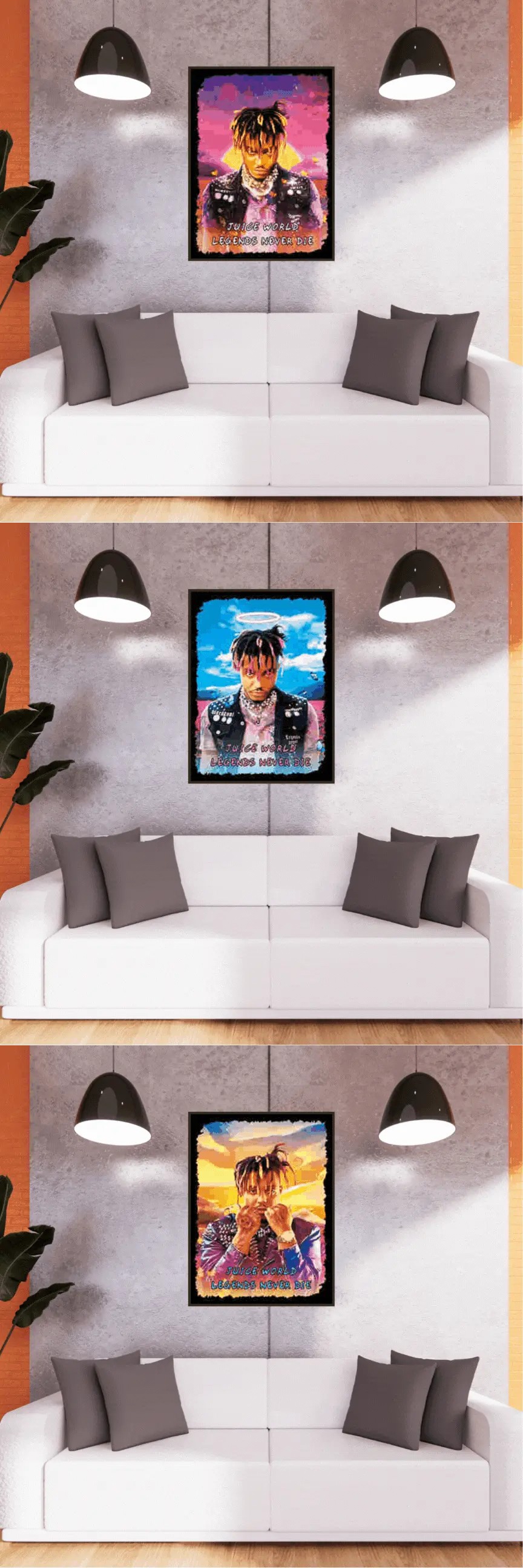 3D Triple Transition Juice Wrld Lenticular Poster