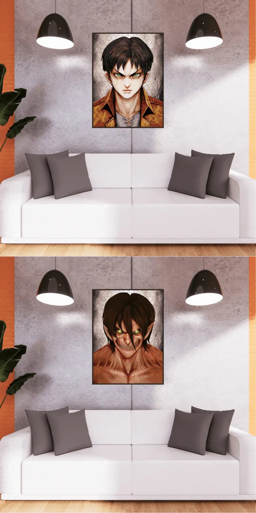 3D Triple Transition Attack on Titan Lenticular Poster