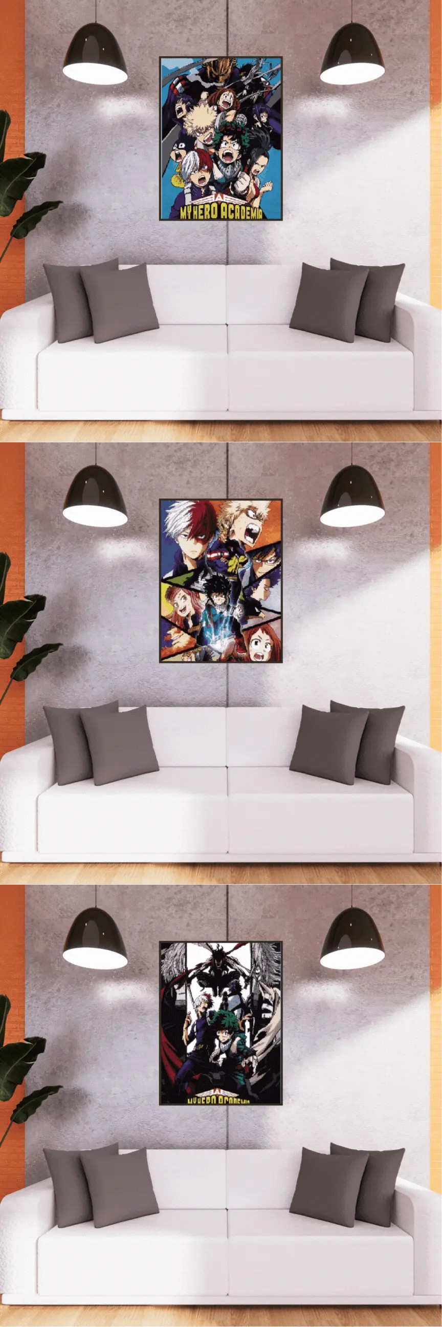 3D Triple Transition My Hero Academia Lenticular Poster