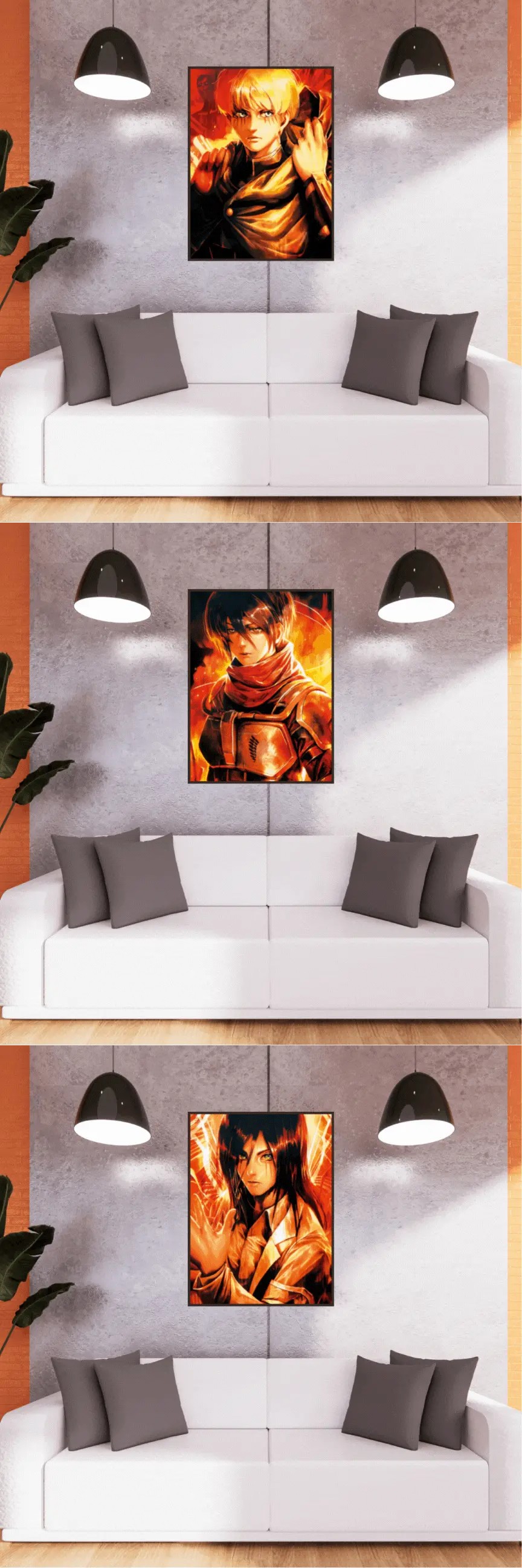 3D Triple Transition Attack on Titan Lenticular Poster